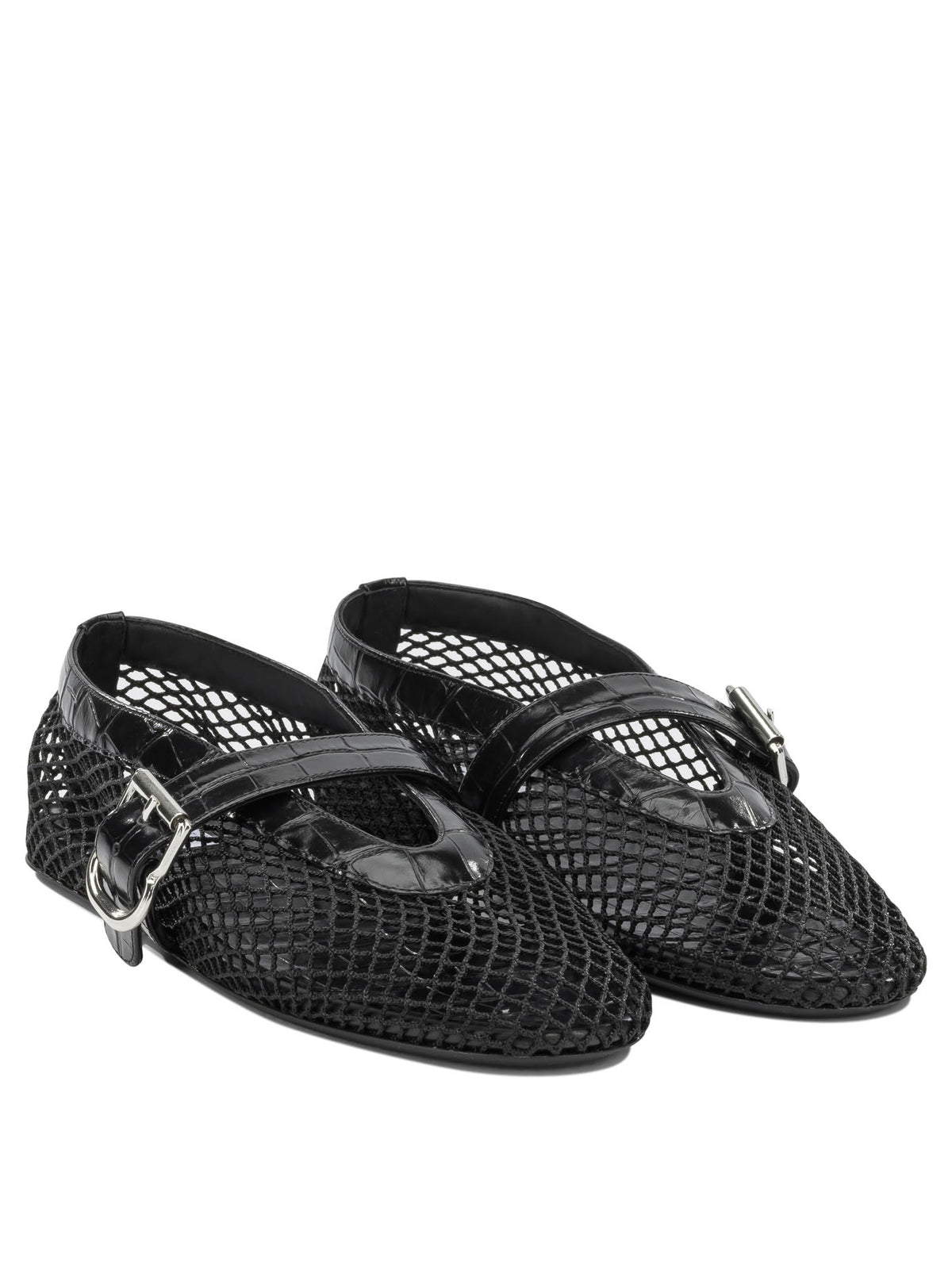 Alaïa Mary Jane Ballet Flats In Mesh