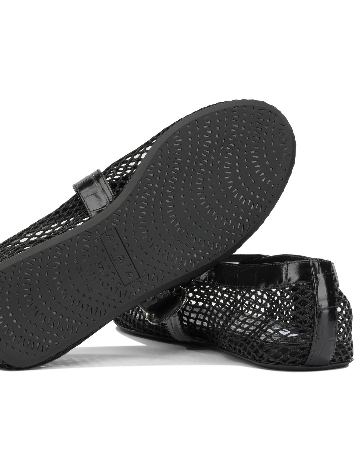 Alaïa Mary Jane Ballet Flats In Mesh