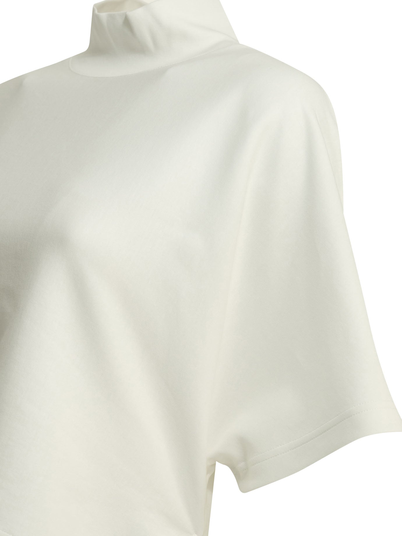 Alaïa Asymmetrical Mock Neck T-Shirt