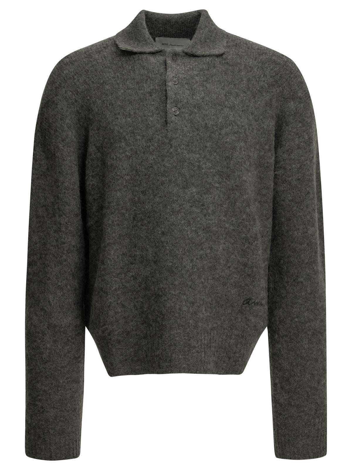Ami Paris Polo Sweater With Logo