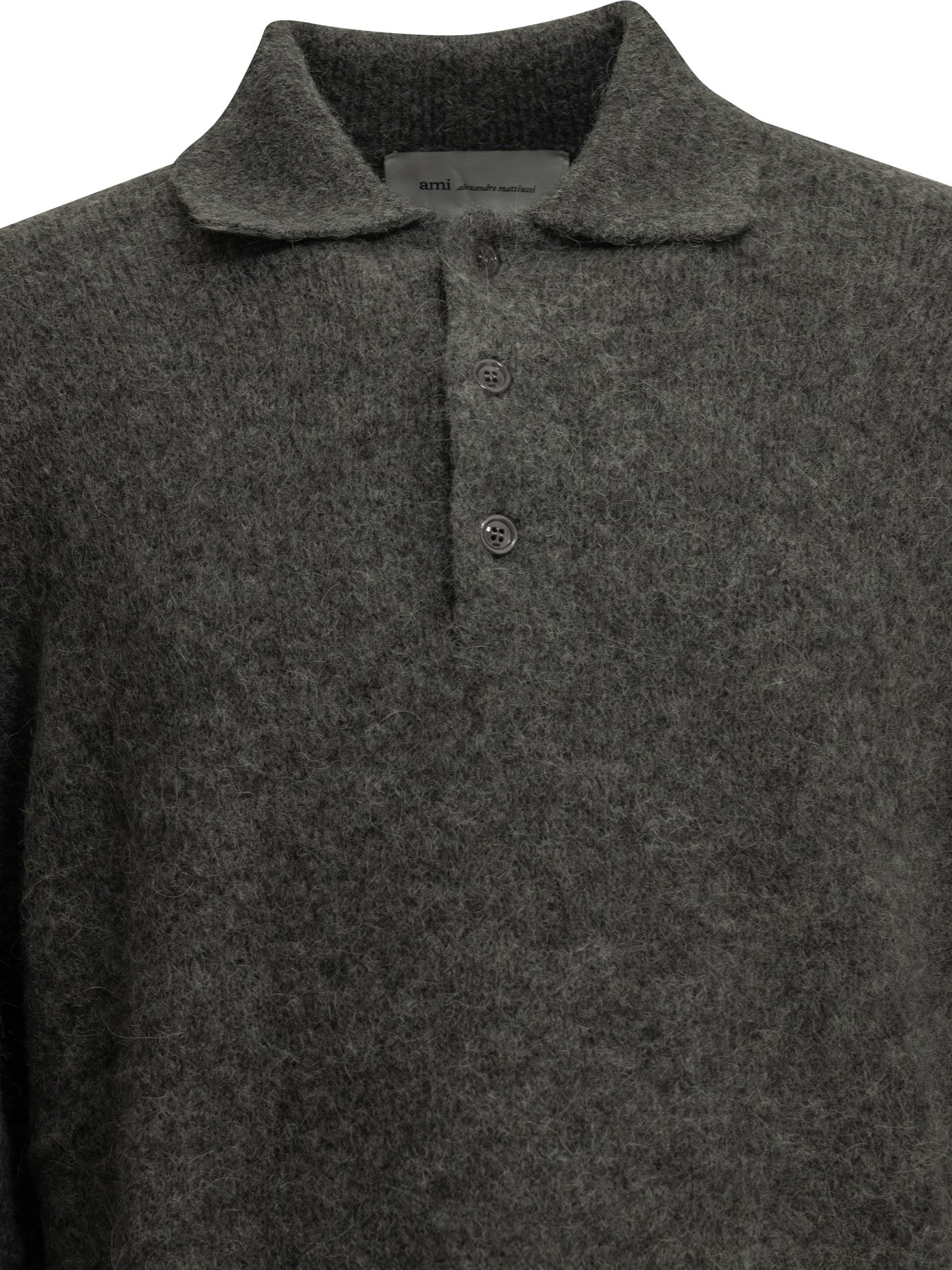 Ami Paris Polo Sweater With Logo
