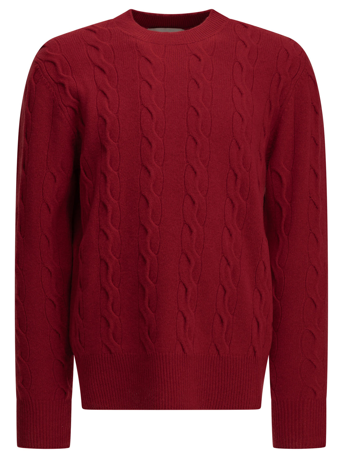 Ami Paris Crew-Neck Cable-Knit Sweater