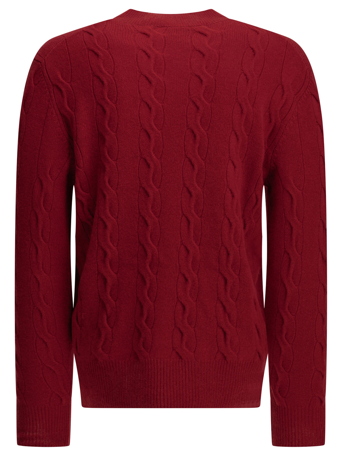 Ami Paris Crew-Neck Cable-Knit Sweater