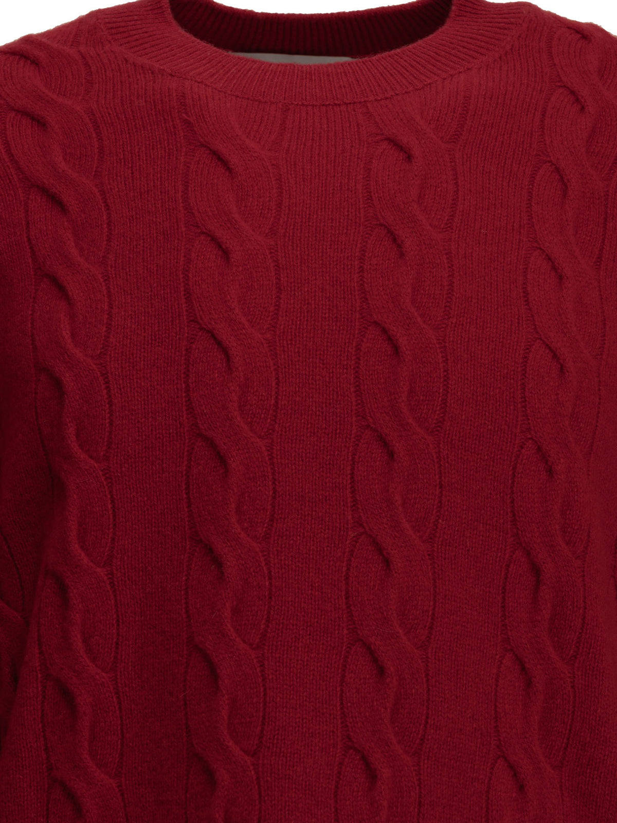 Ami Paris Crew-Neck Cable-Knit Sweater