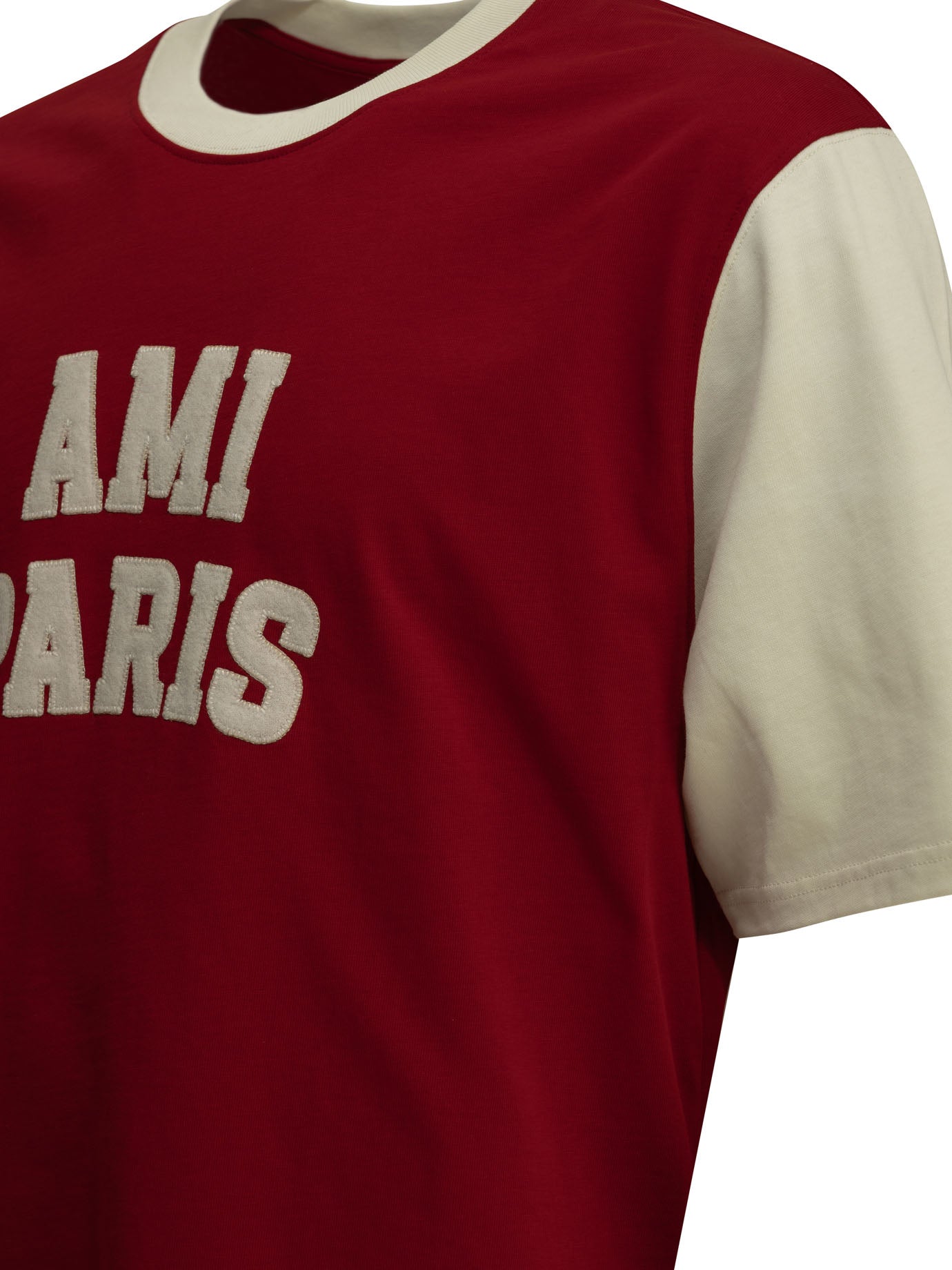 Ami Paris Crewneck T-Shirt With Logo