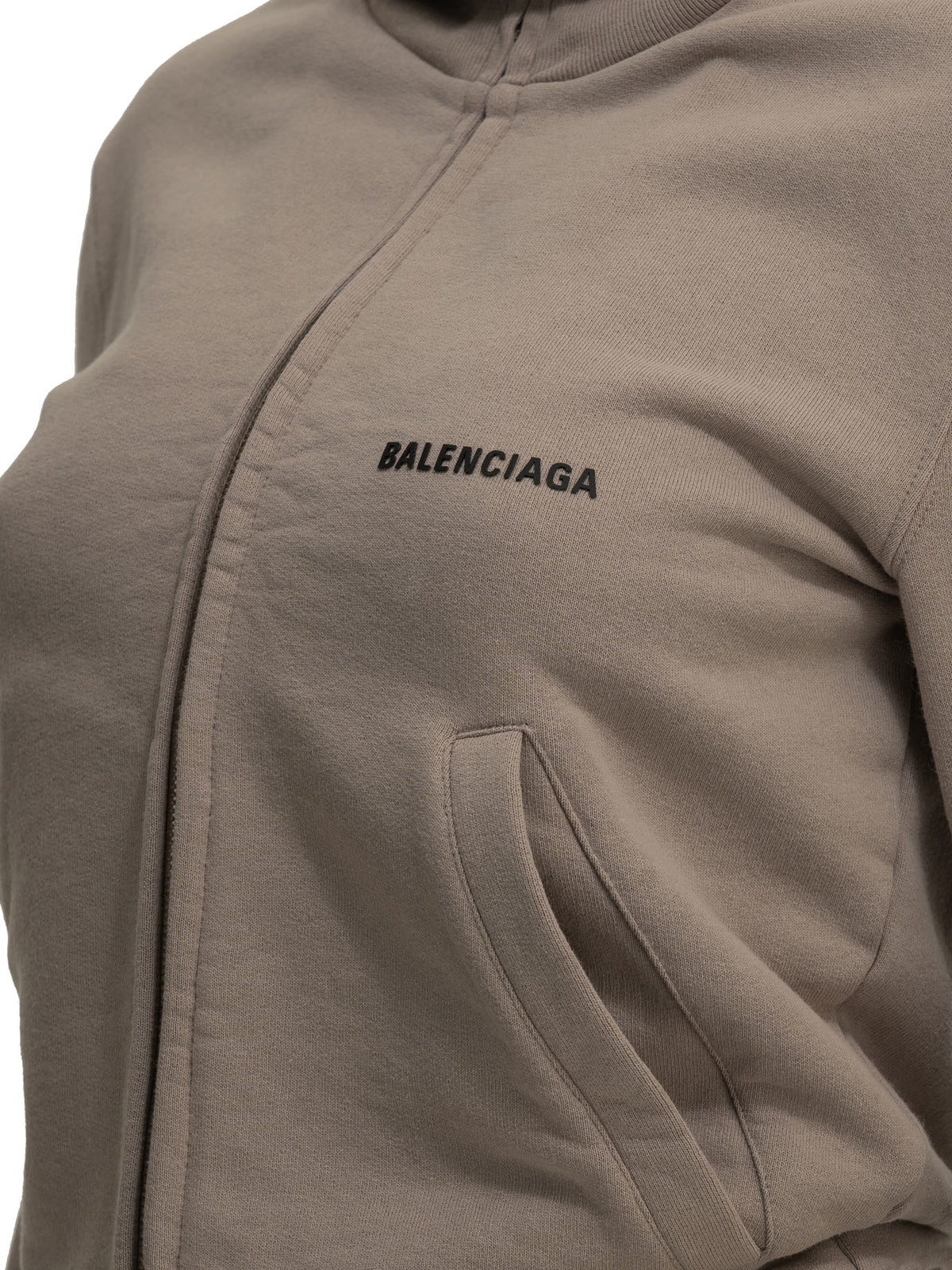 Balenciaga Zip-Up Sweatshirt With Logo