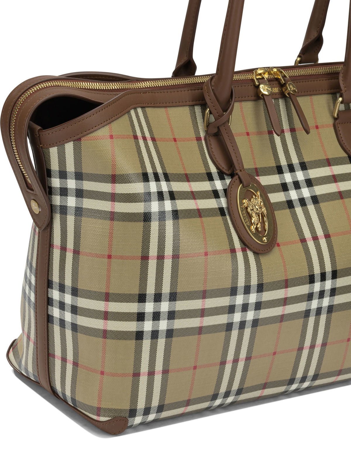 Burberry Check Large Shoulder Bag