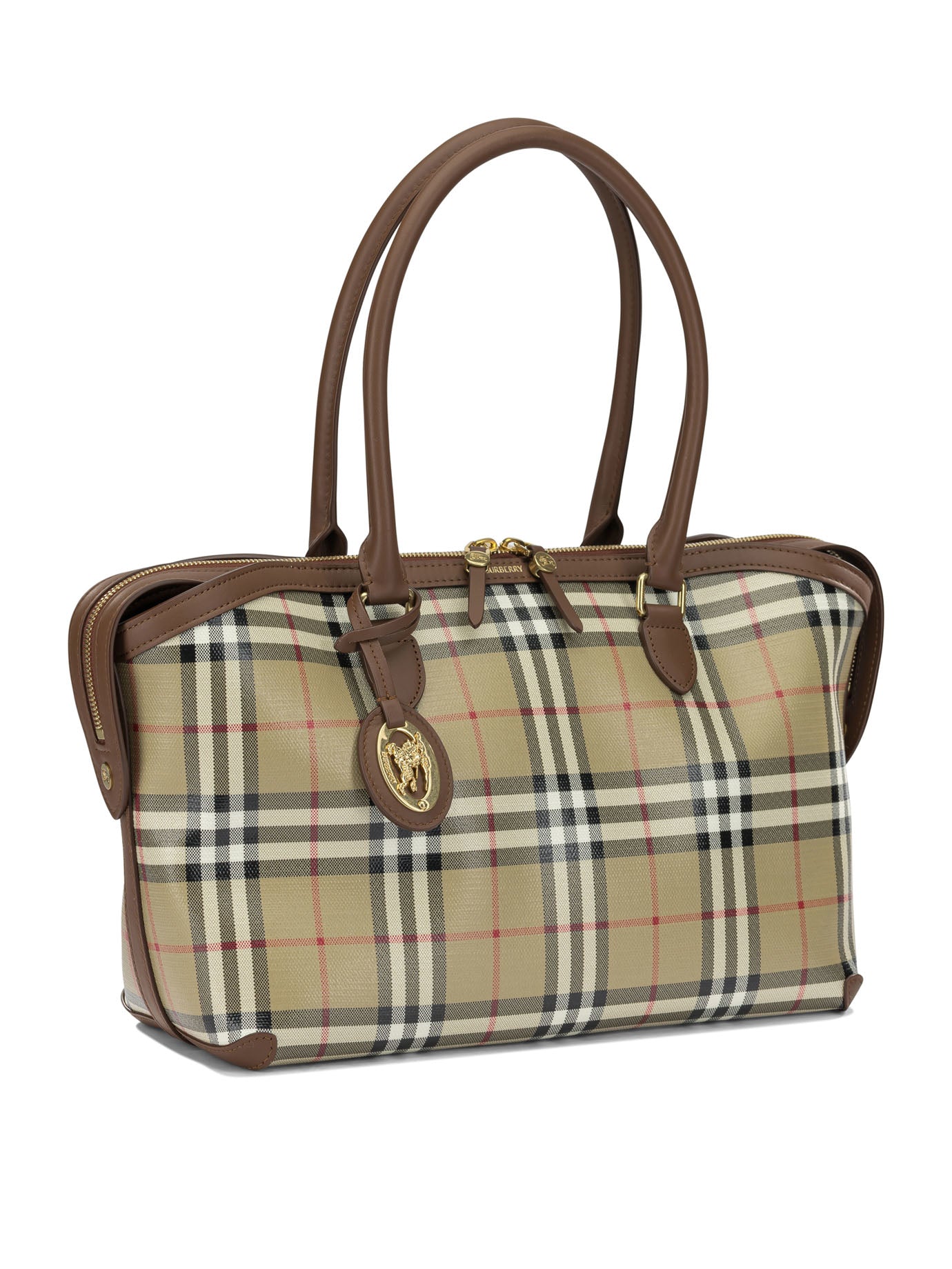 Burberry Tote Check Medium Shoulder Bag