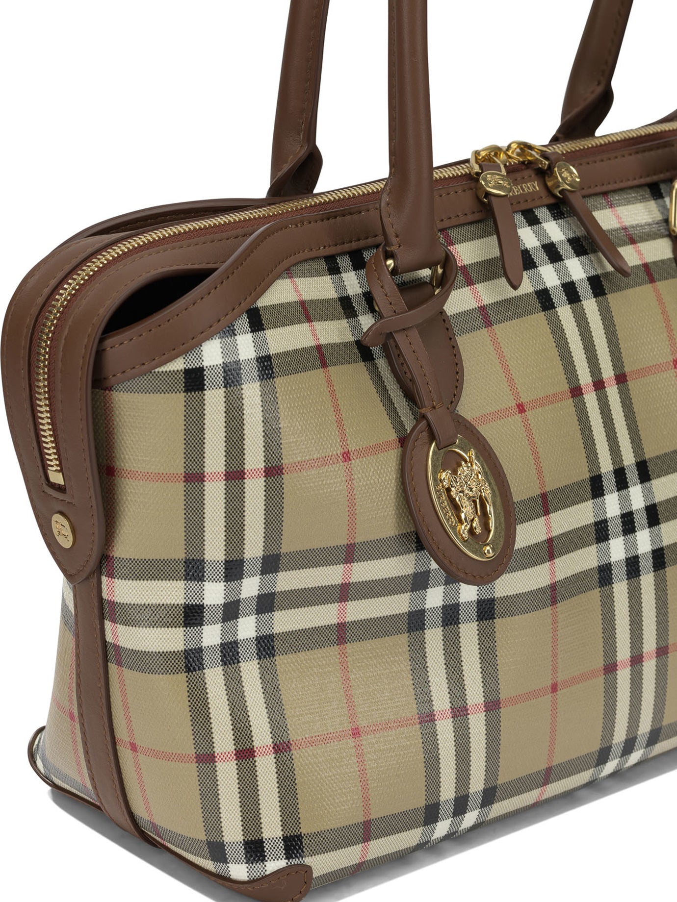 Burberry Tote Check Medium Shoulder Bag