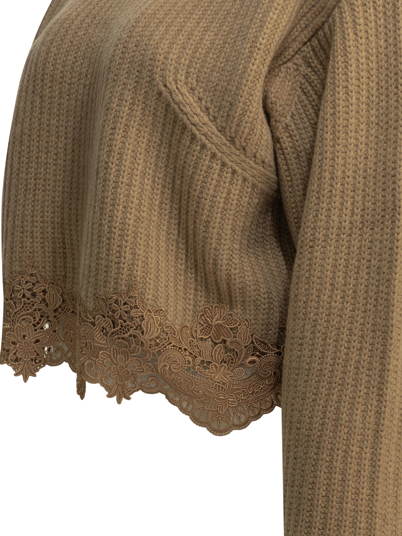 Chloé Crew-Neck Sweater With Lace