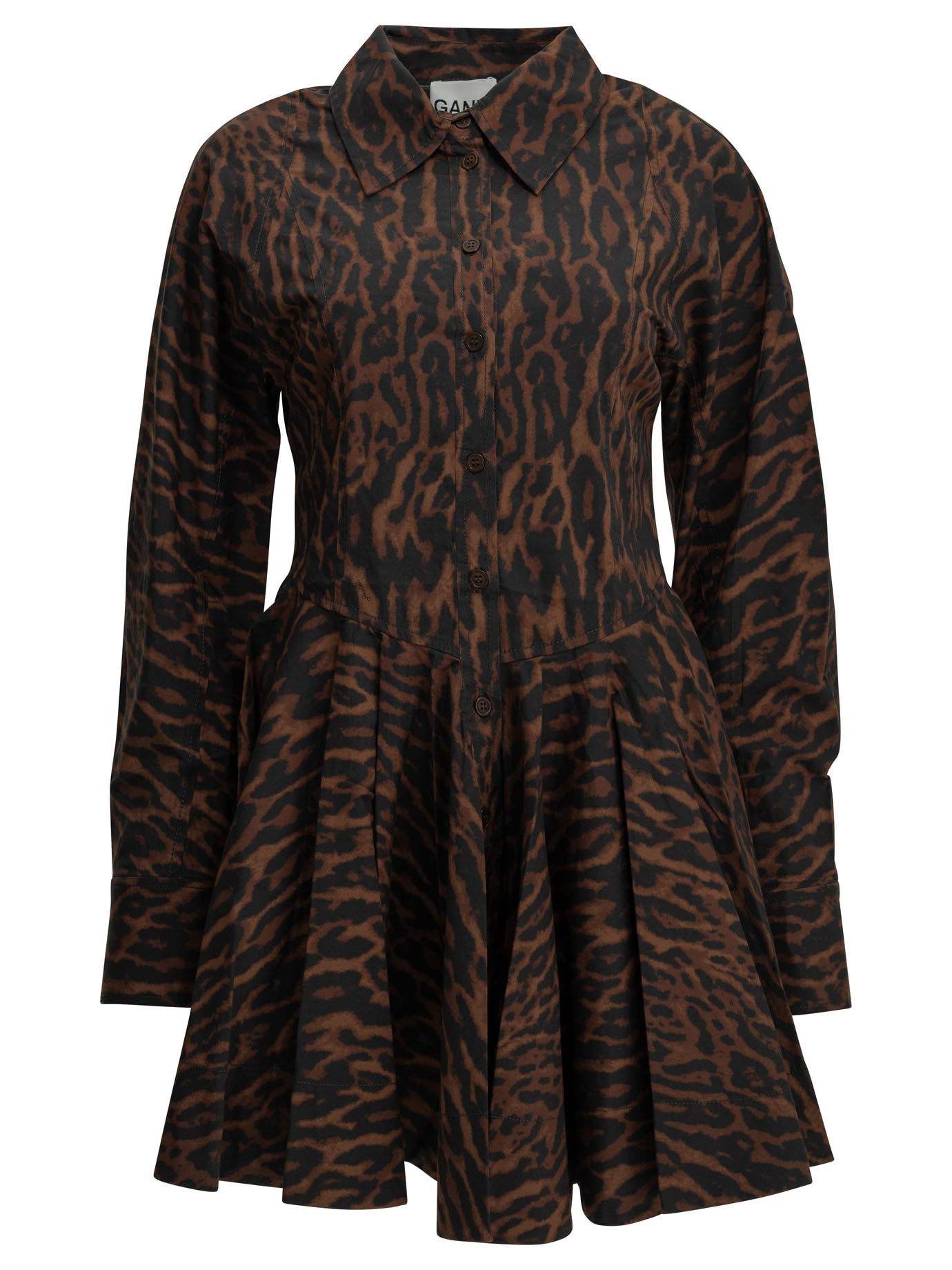 Ganni Leopard Short Dress