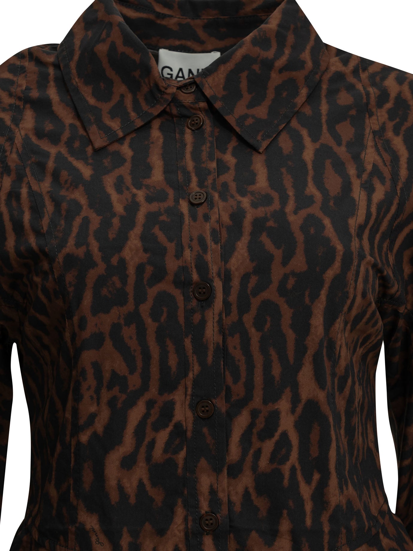 Ganni Leopard Short Dress