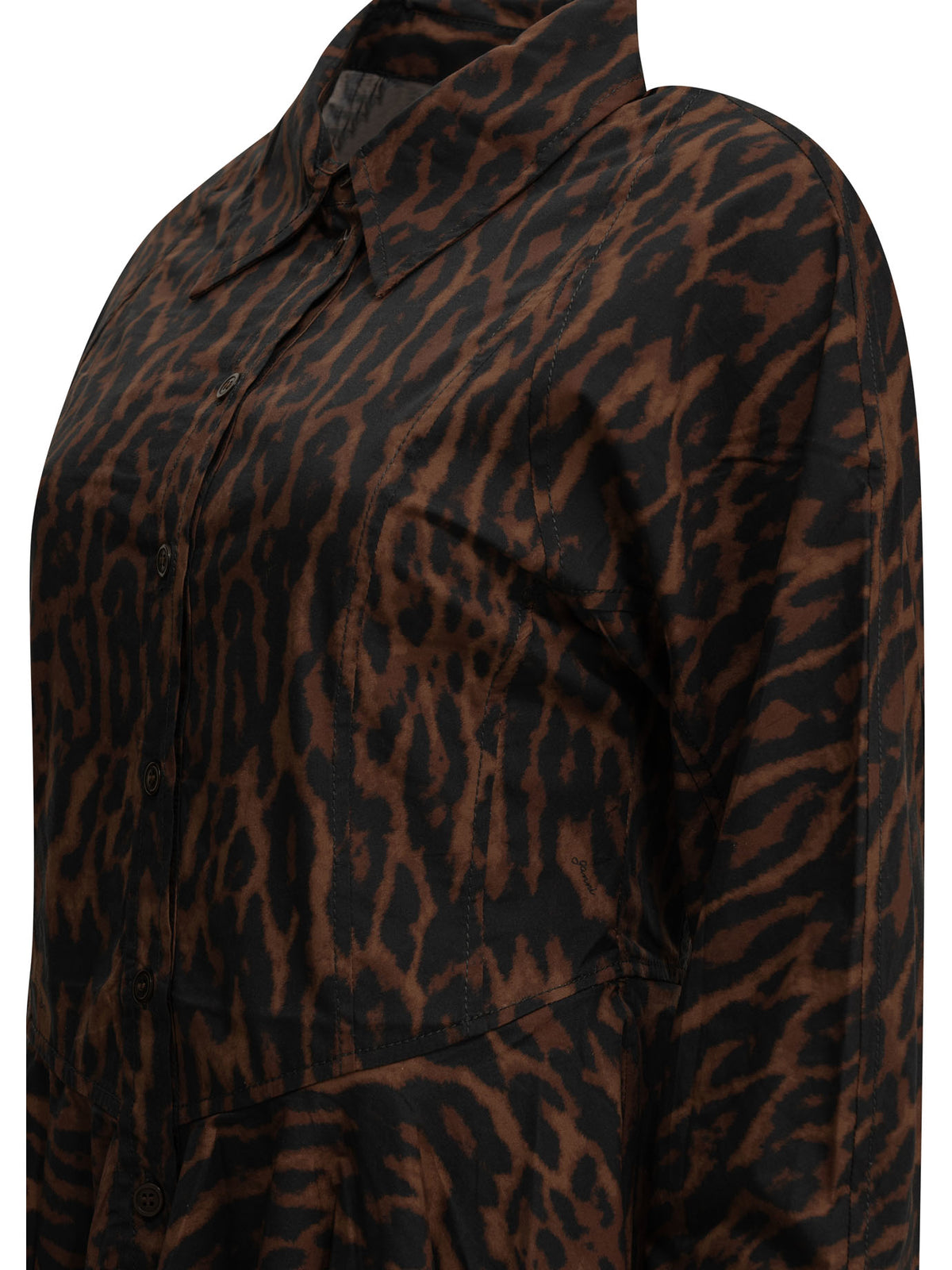 Ganni Leopard Short Dress