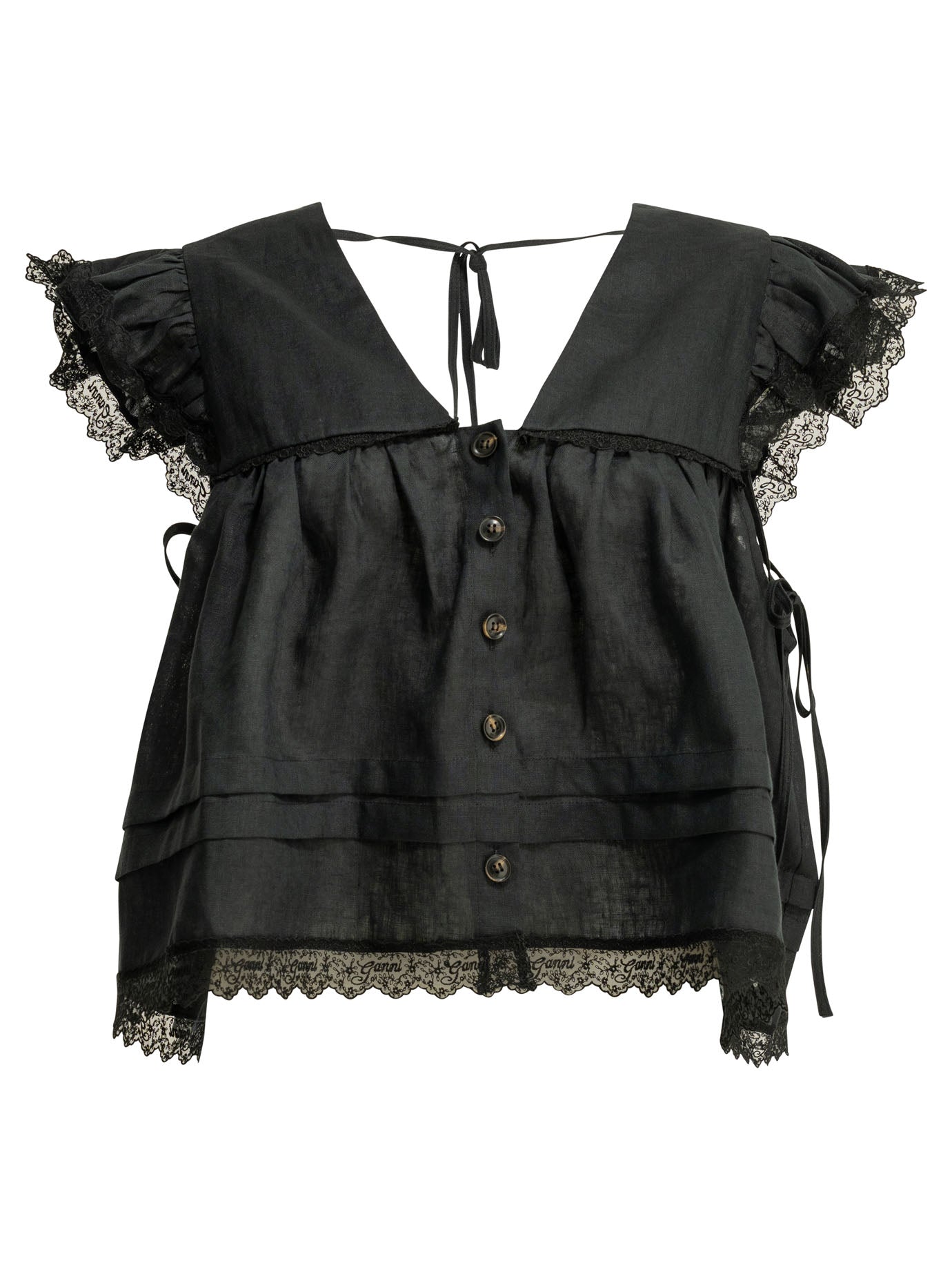 Ganni Linen Blouse