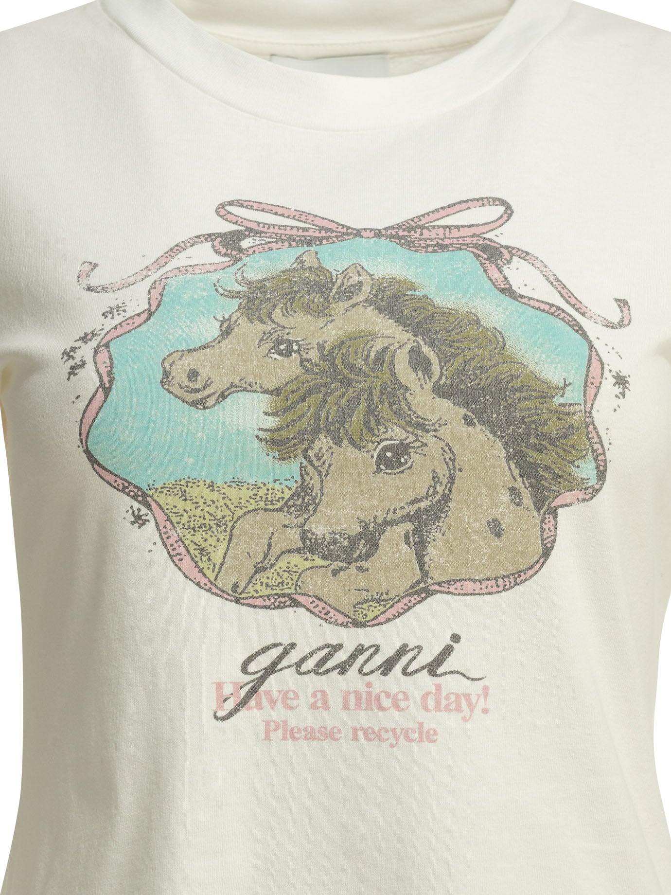 Ganni Qixi Crew-Neck T-Shirt