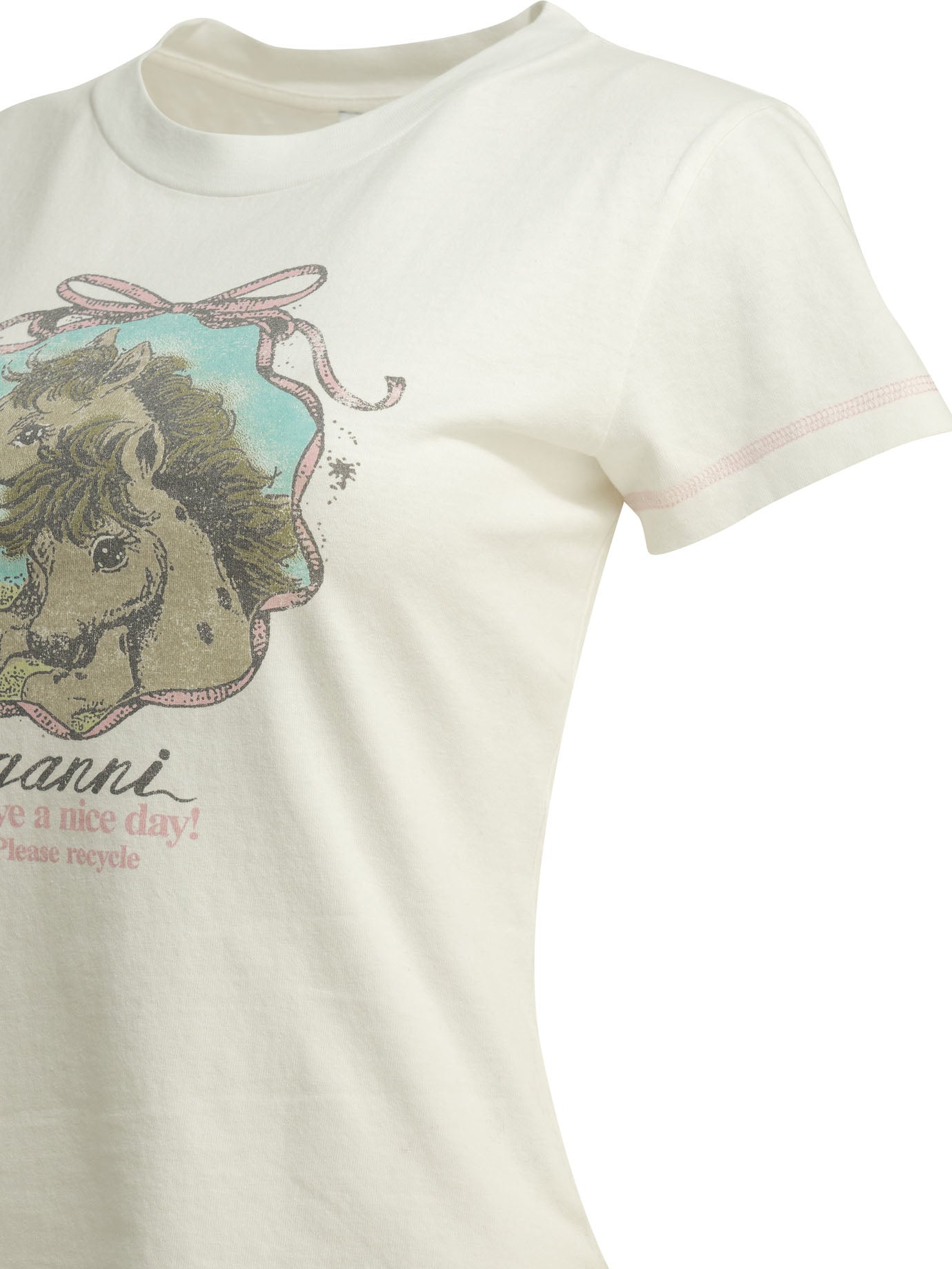 Ganni Qixi Crew-Neck T-Shirt