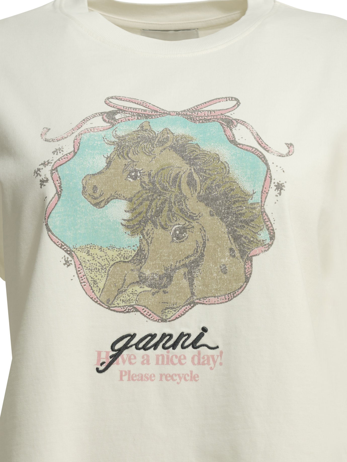 Ganni Qixi Crew-Neck T-Shirt