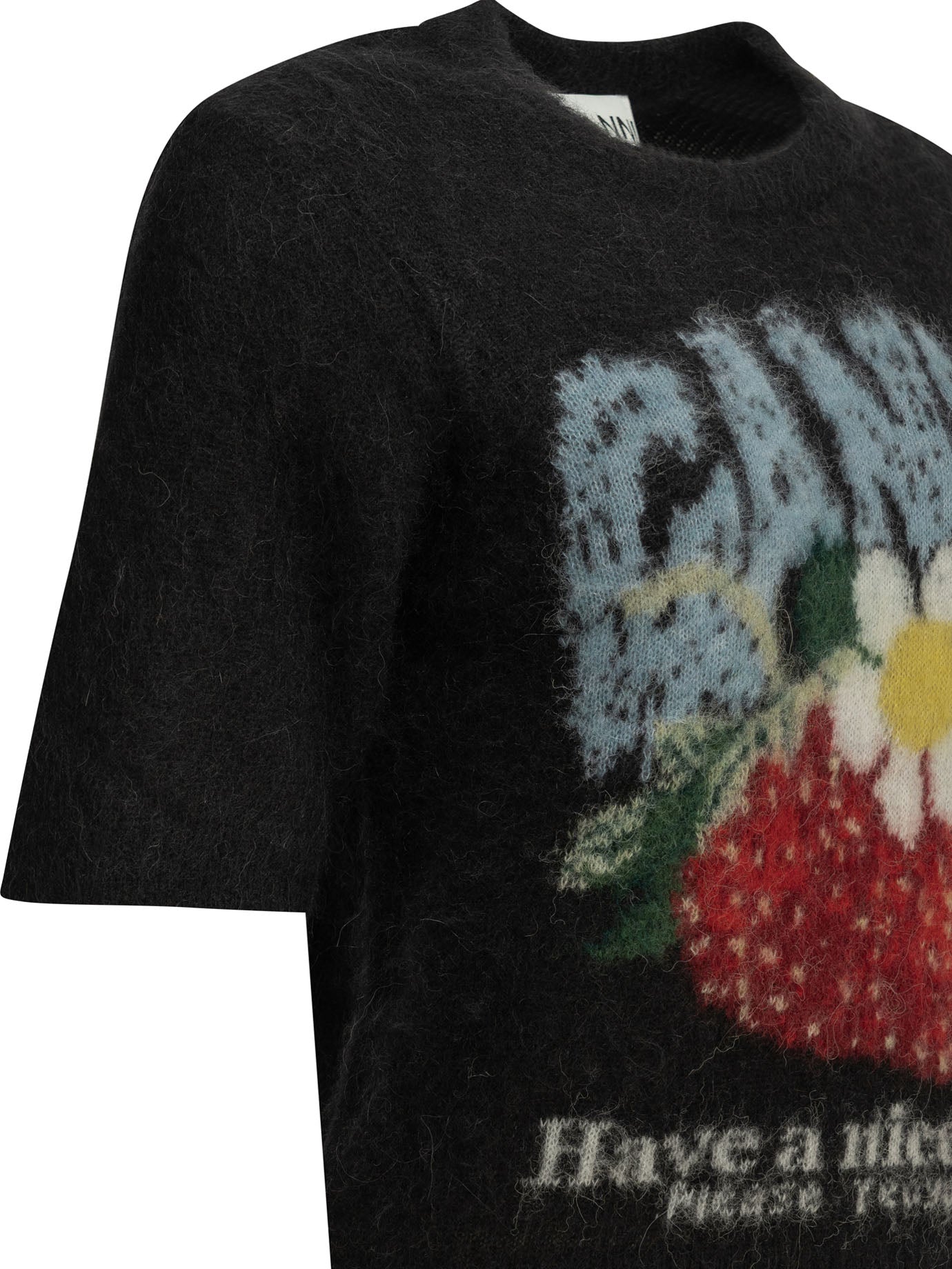 Ganni Strawberry Crew-Neck Sweater