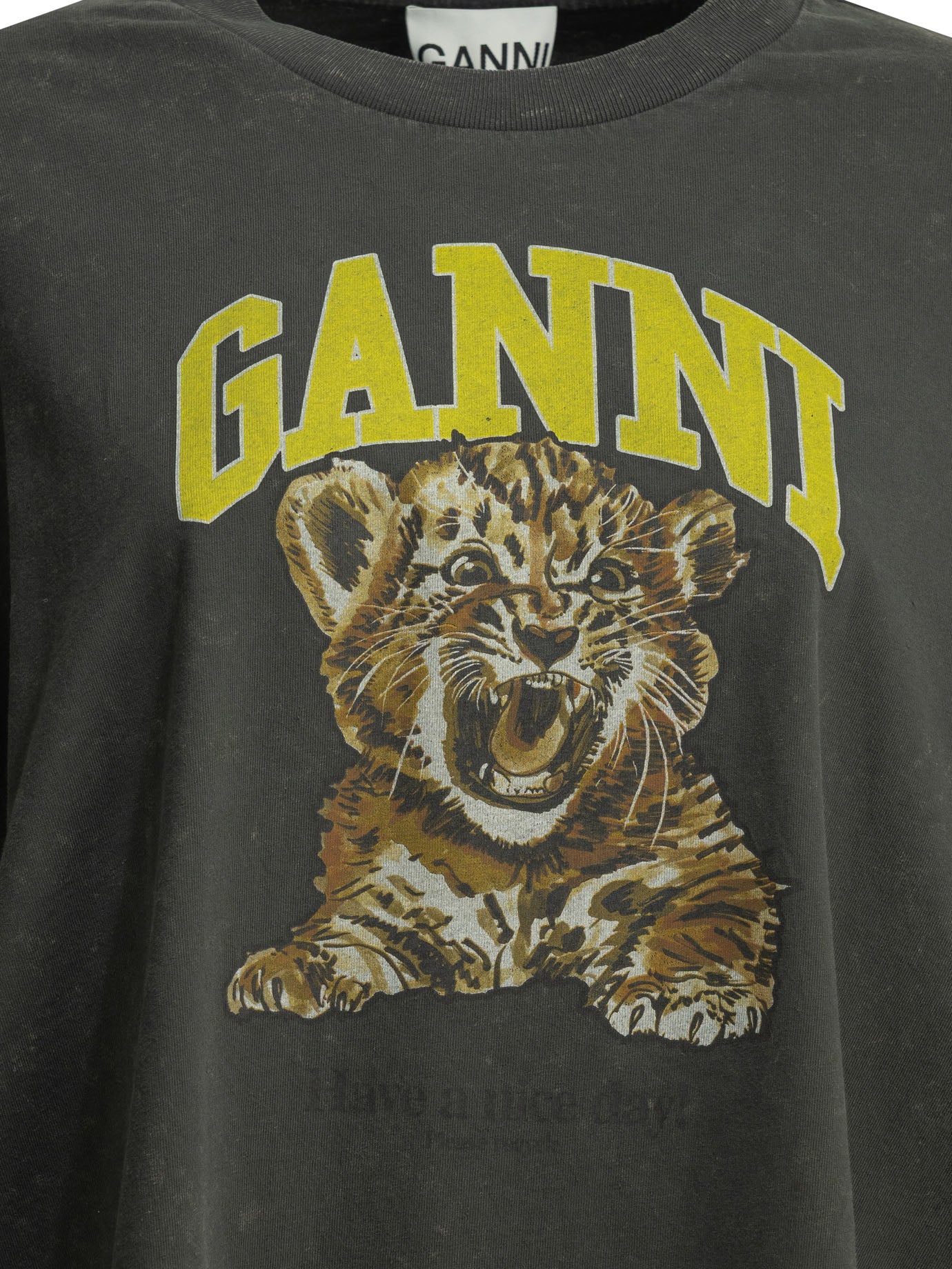 Ganni Tiger Crewneck T-Shirt