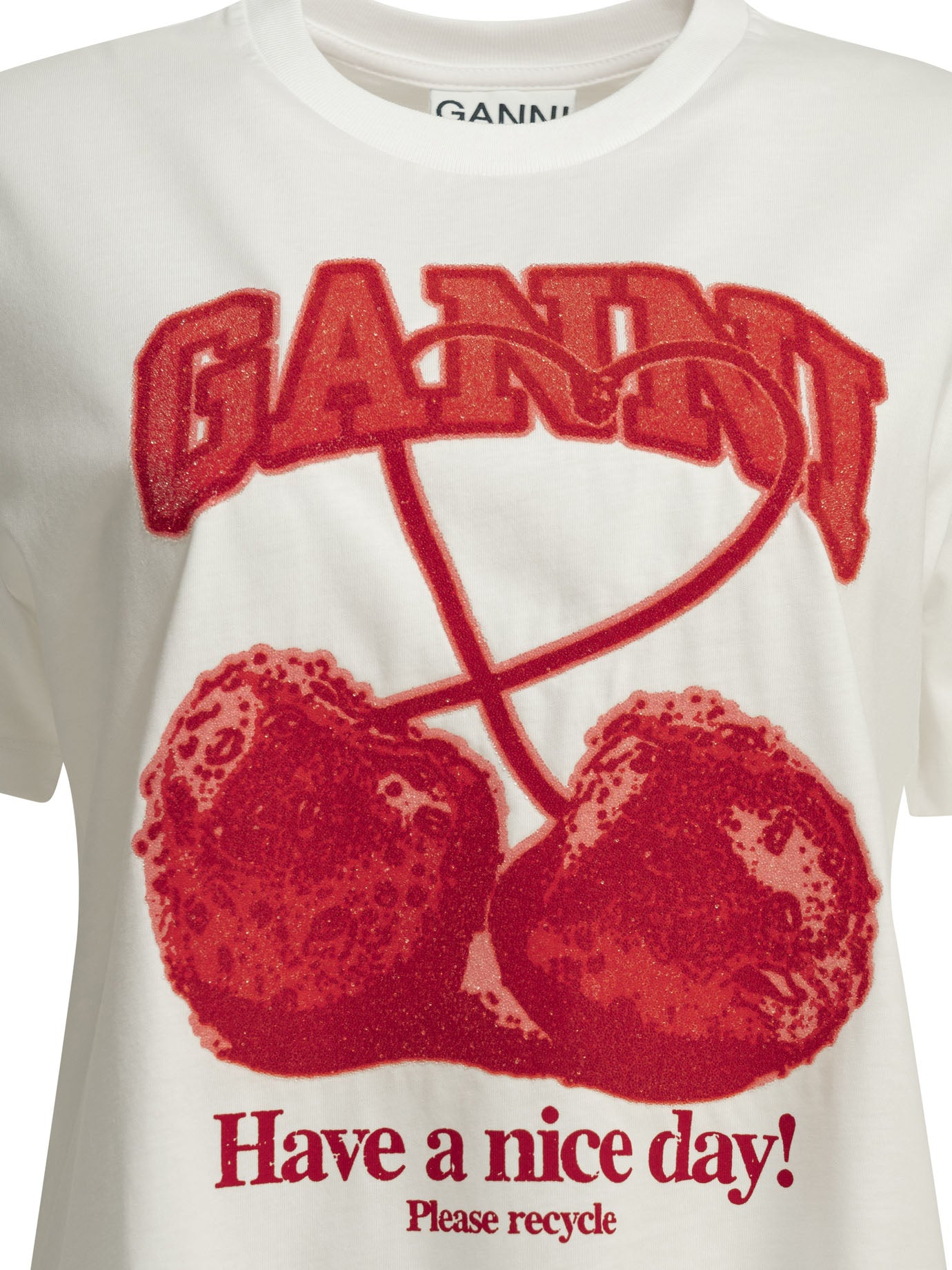 Ganni Cherries Crewneck T-Shirt
