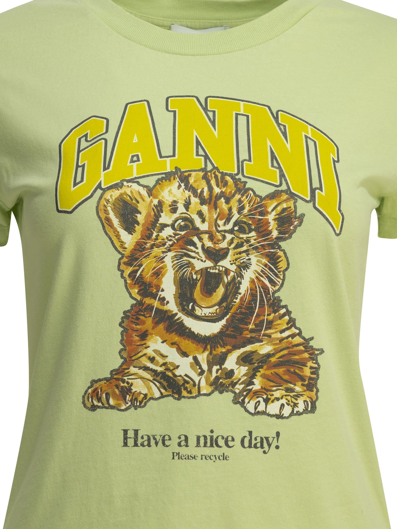 Ganni Baby Tiger Crewneck T-Shirt