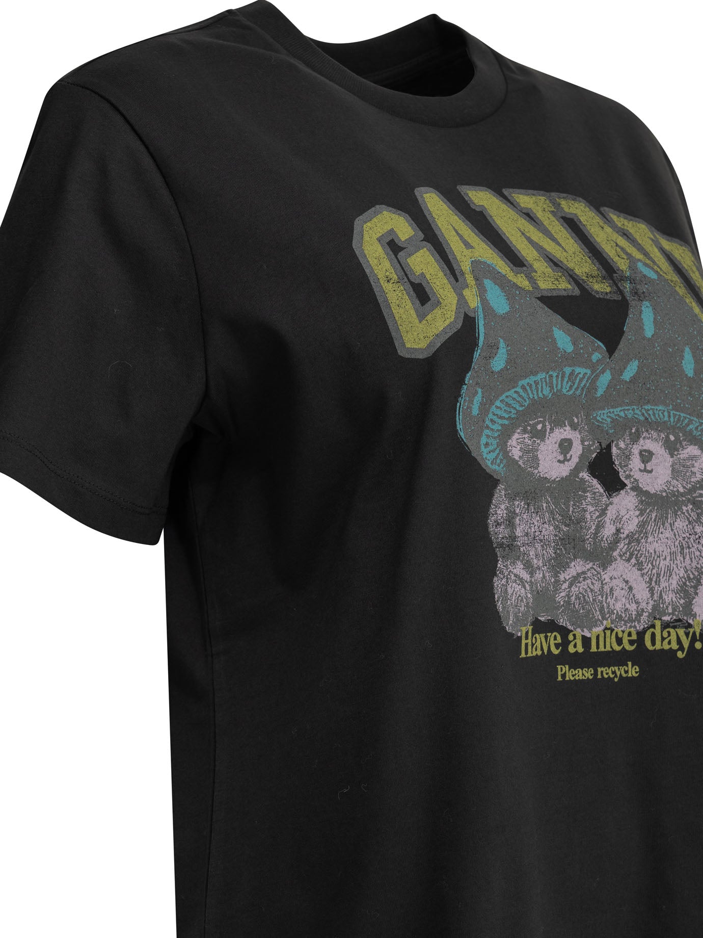 Ganni Teddy Mushrooms Crew-Neck T-Shirt