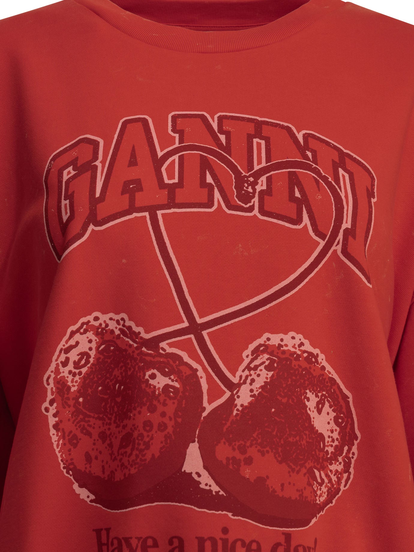 Ganni Cherries Crewneck Sweatshirt
