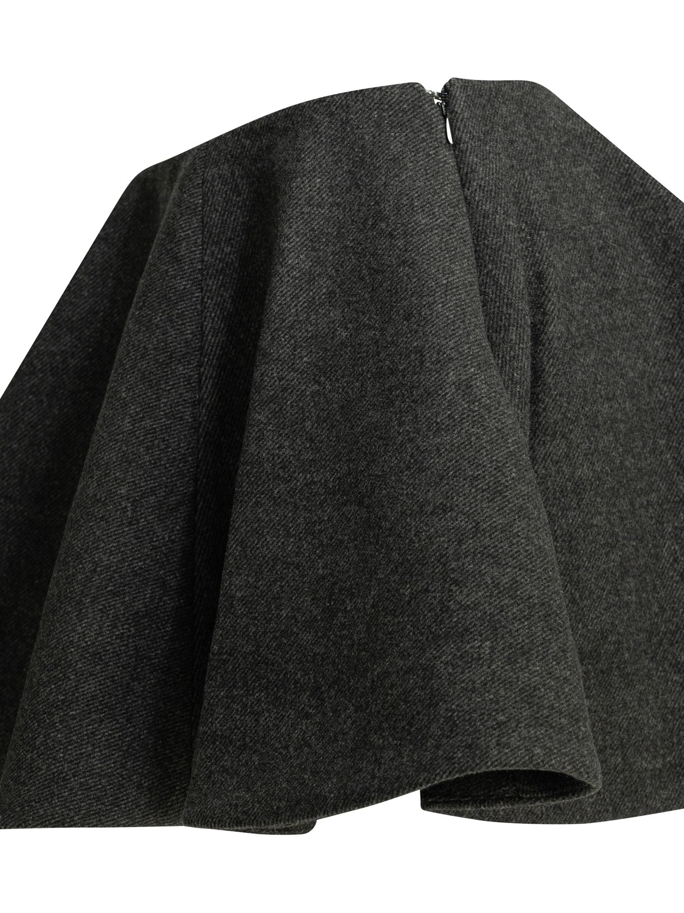 Ganni Flared Wool Miniskirt