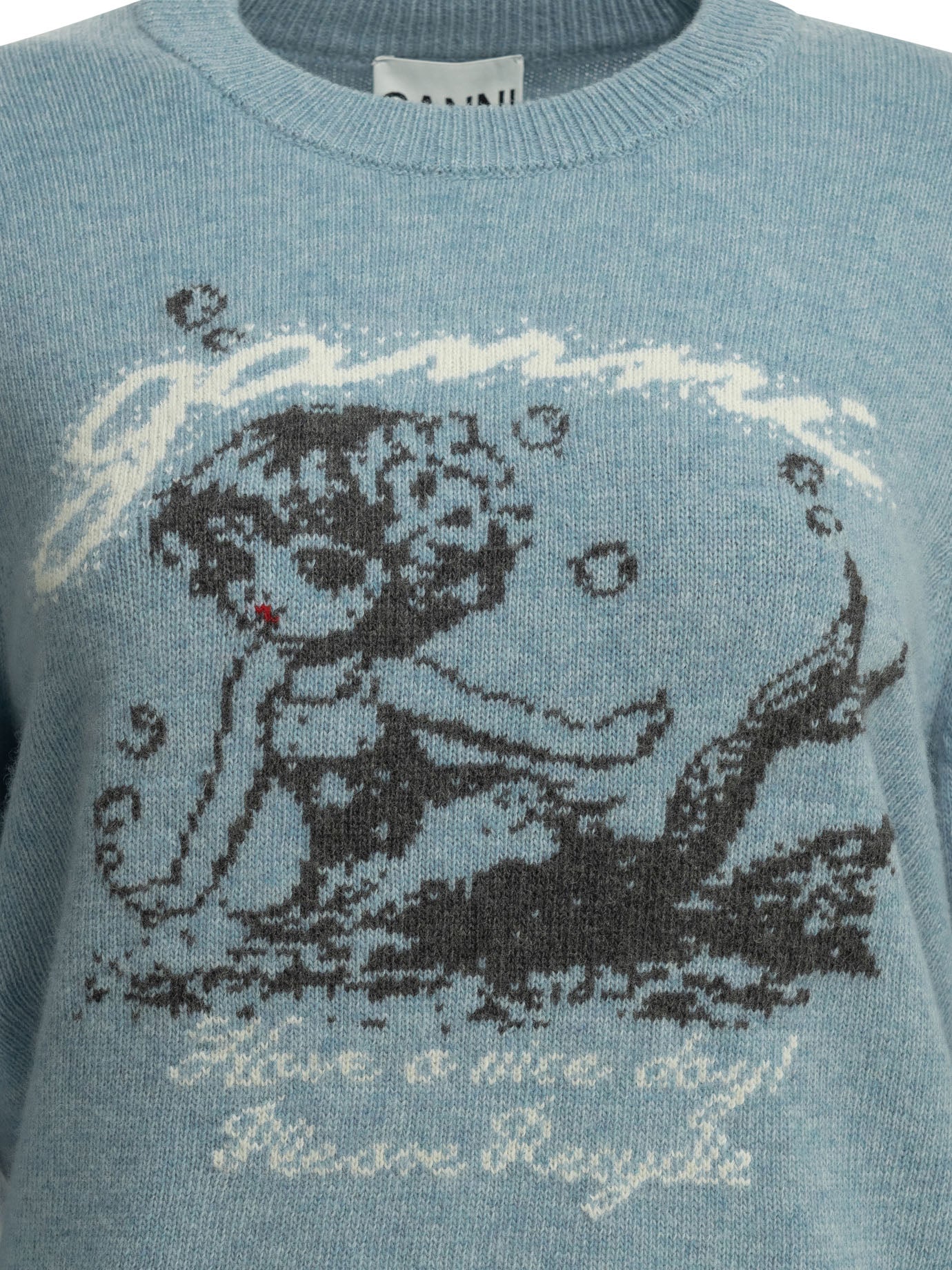 Ganni Mermaid Crew-Neck Sweater