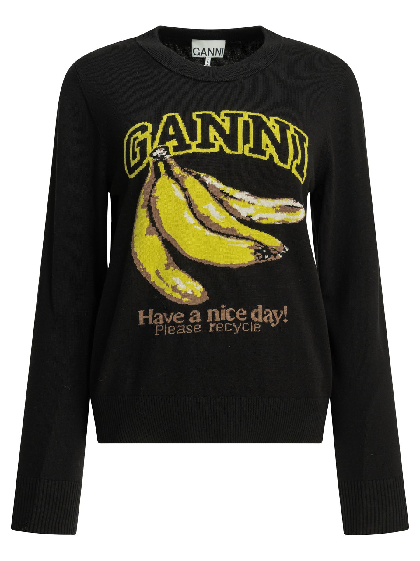 Ganni Banana Round Neck Sweater