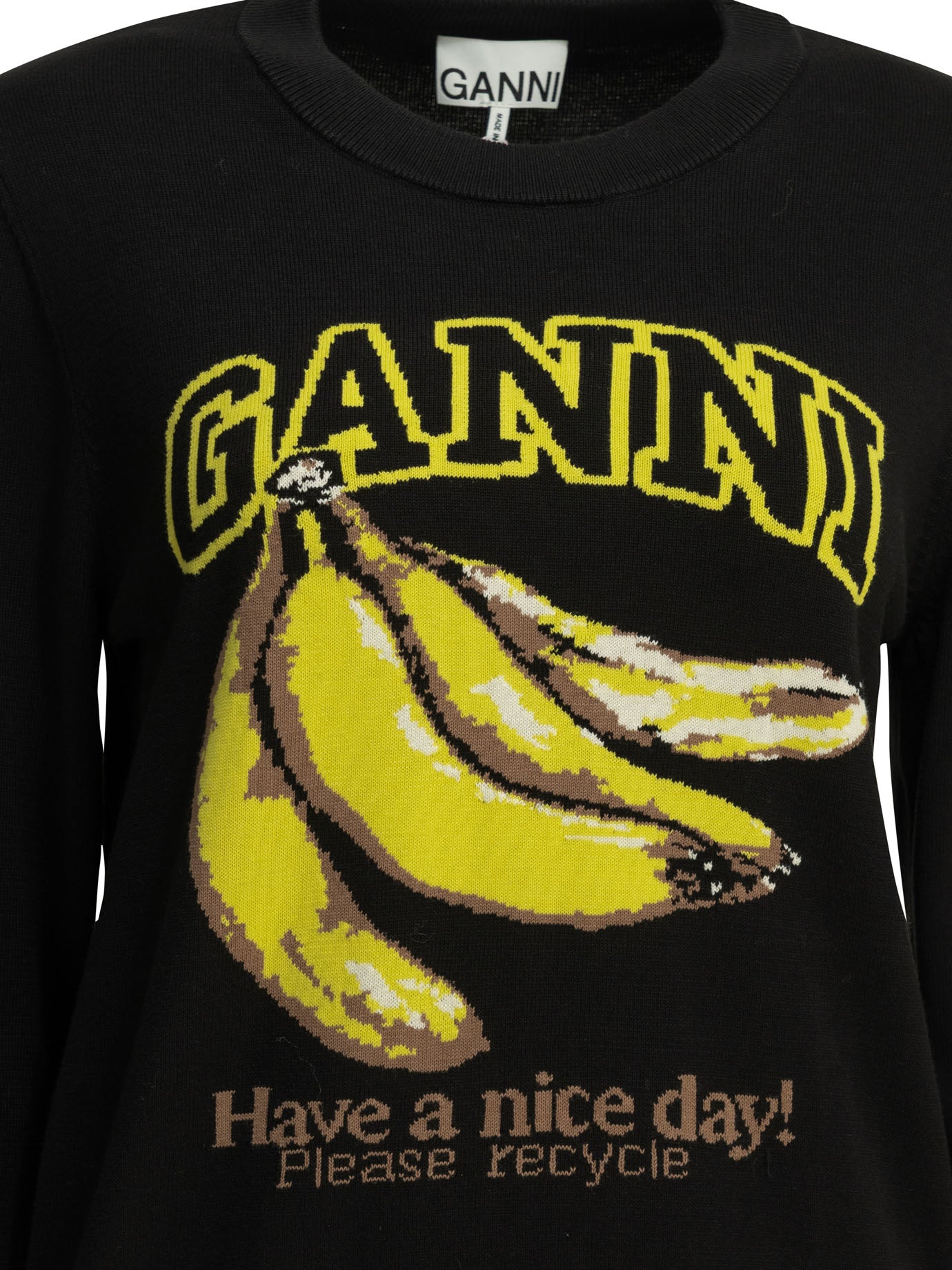 Ganni Banana Round Neck Sweater