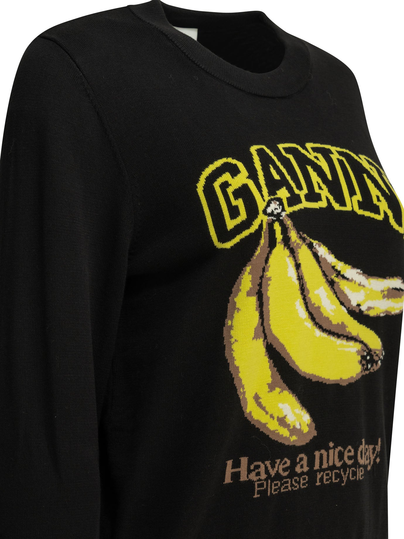 Ganni Banana Round Neck Sweater
