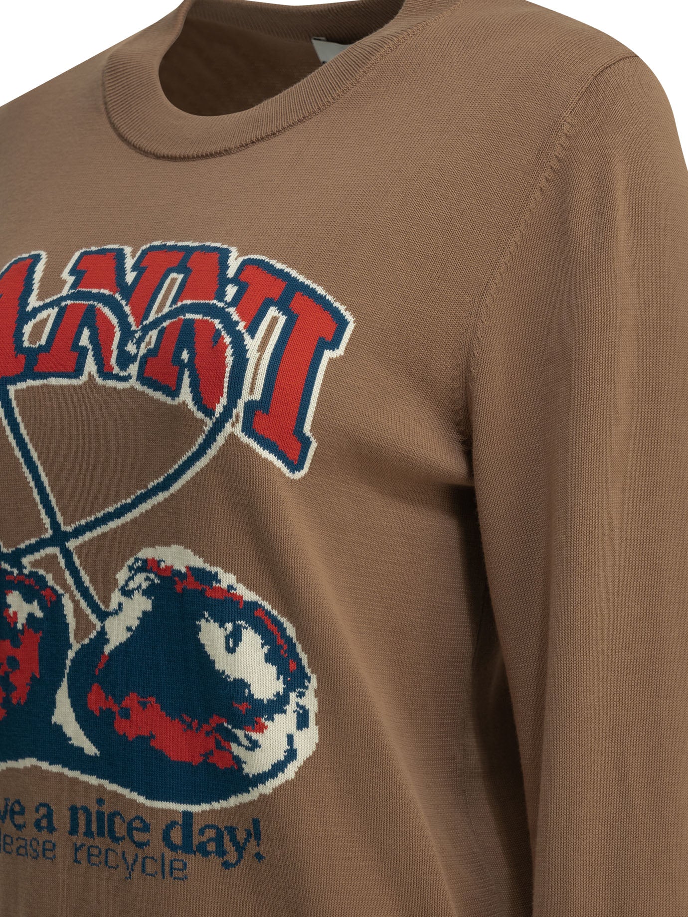 Ganni Cherry Crewneck Sweater