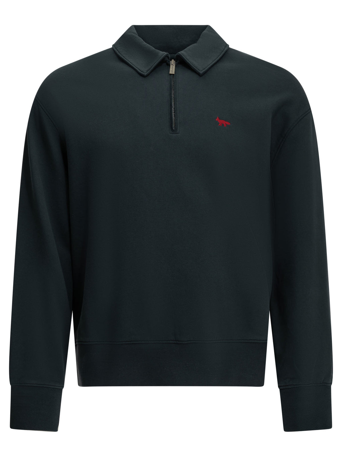 Maison Kitsuné Profile Fox Polo-Collar Sweatshirt