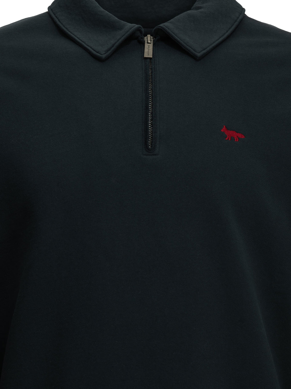 Maison Kitsuné Profile Fox Polo-Collar Sweatshirt