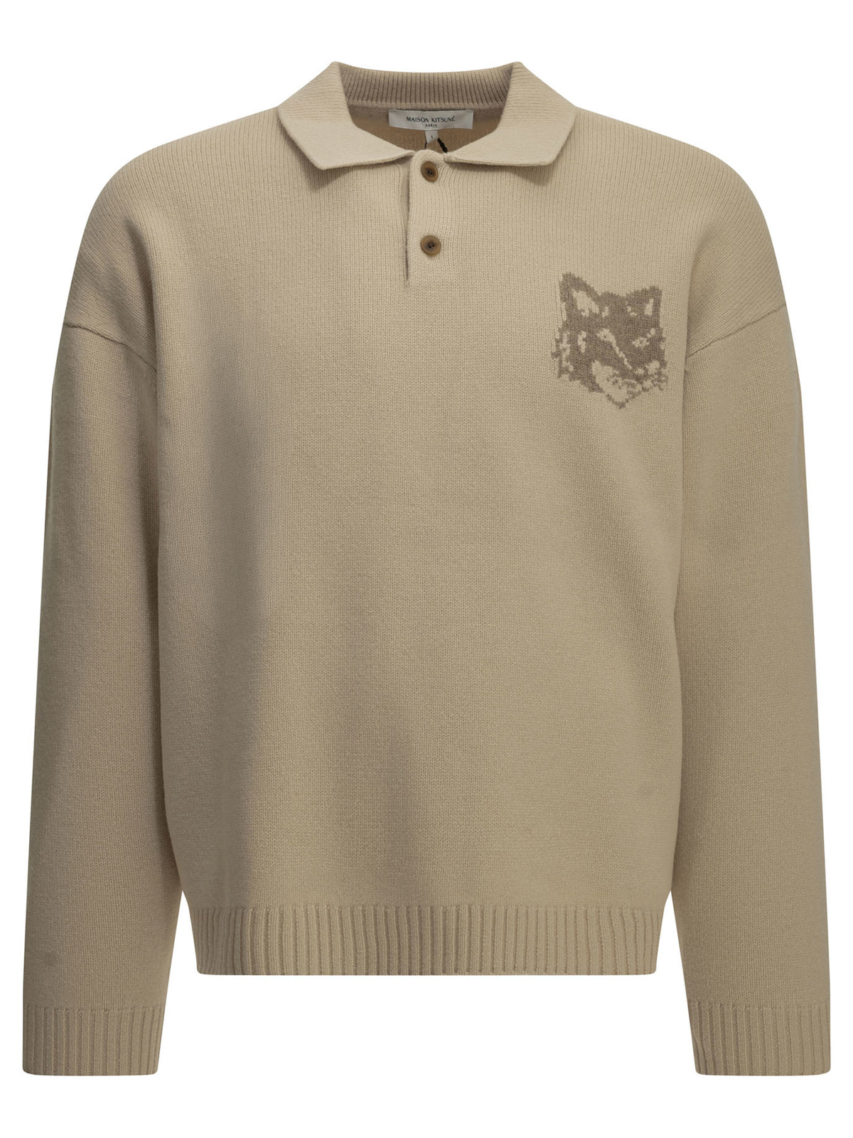 Maison Kitsuné Fox Head Polo Sweater