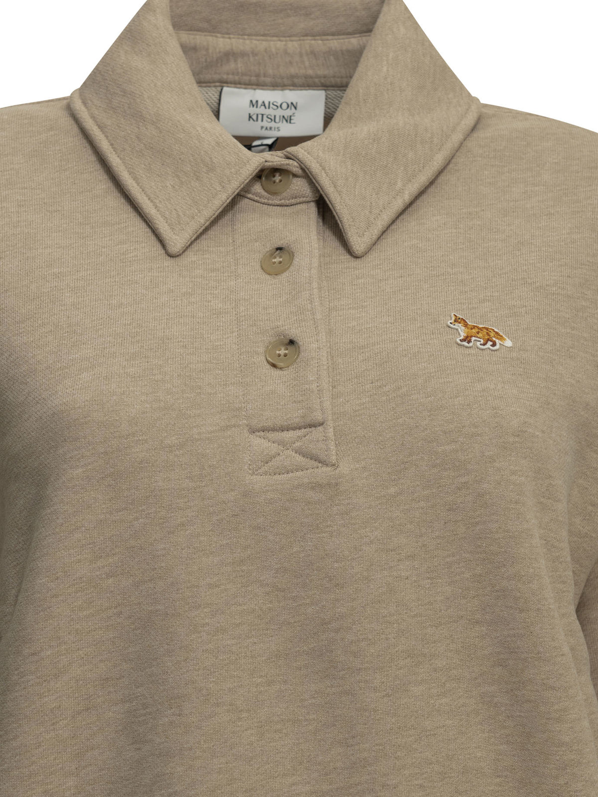 Maison Kitsuné Baby Fox Polo-Collar Sweatshirt