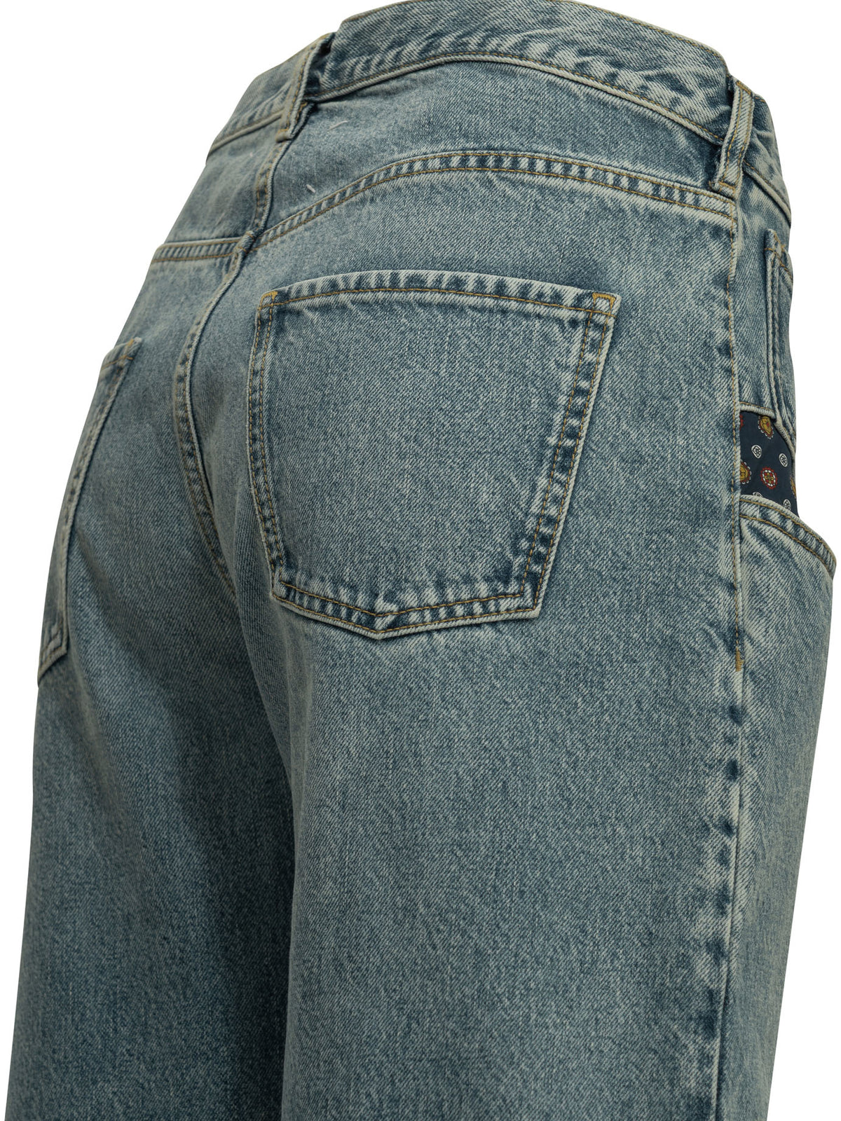 Maison Margiela Boyfriend Paisley Wide-Leg Jeans
