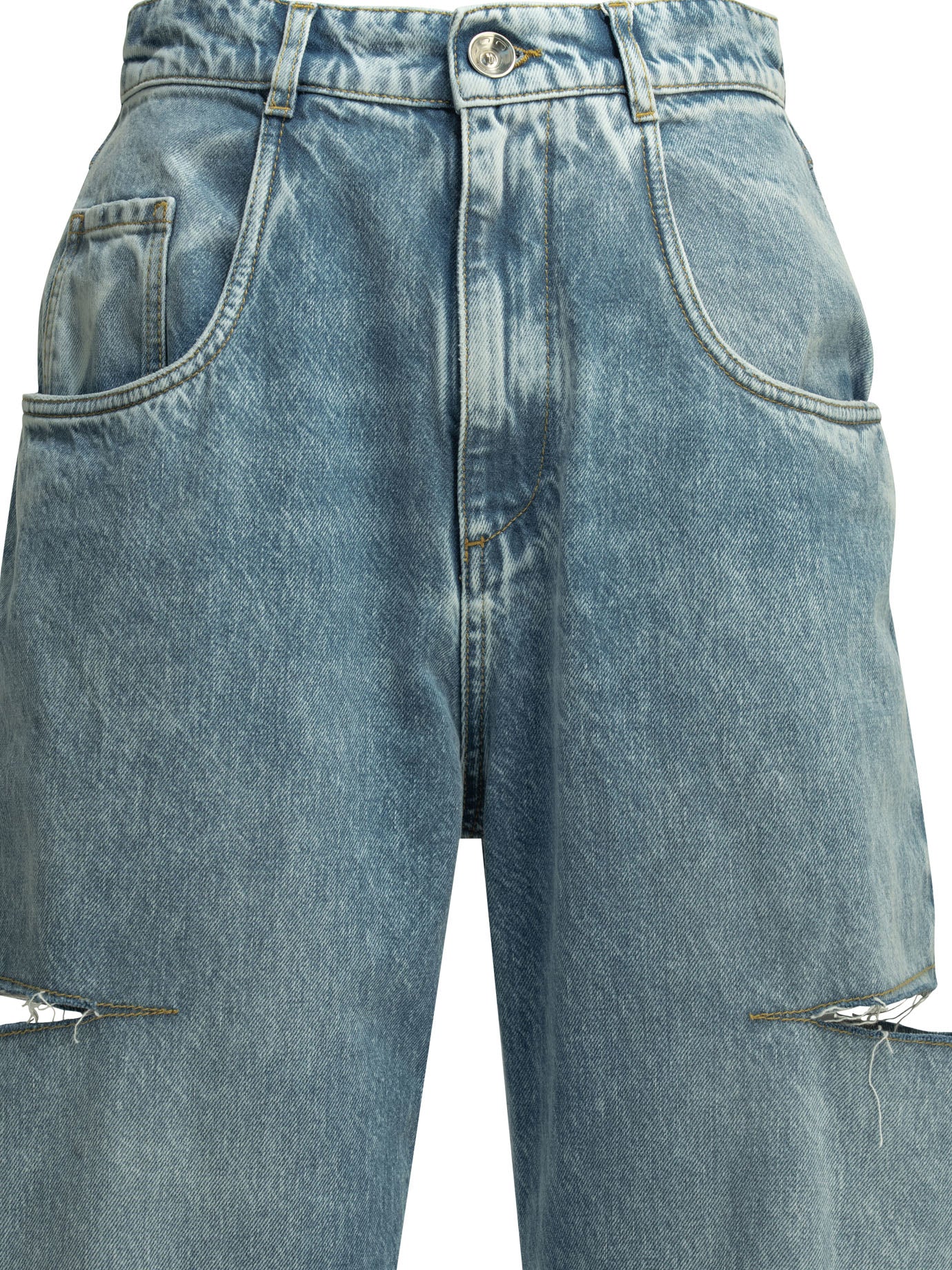 Maison Margiela Ripped Wide Leg Jeans