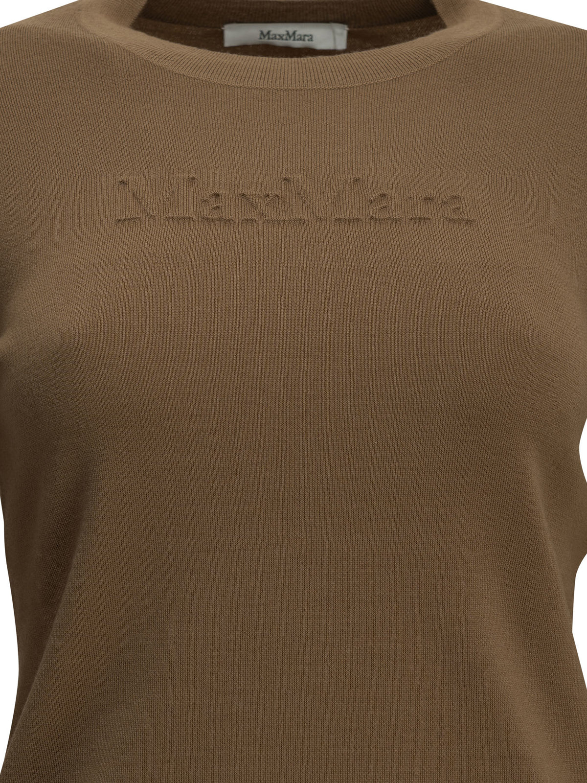 Max Mara Round-Neck T-Shirt Made Of Virgin Wool