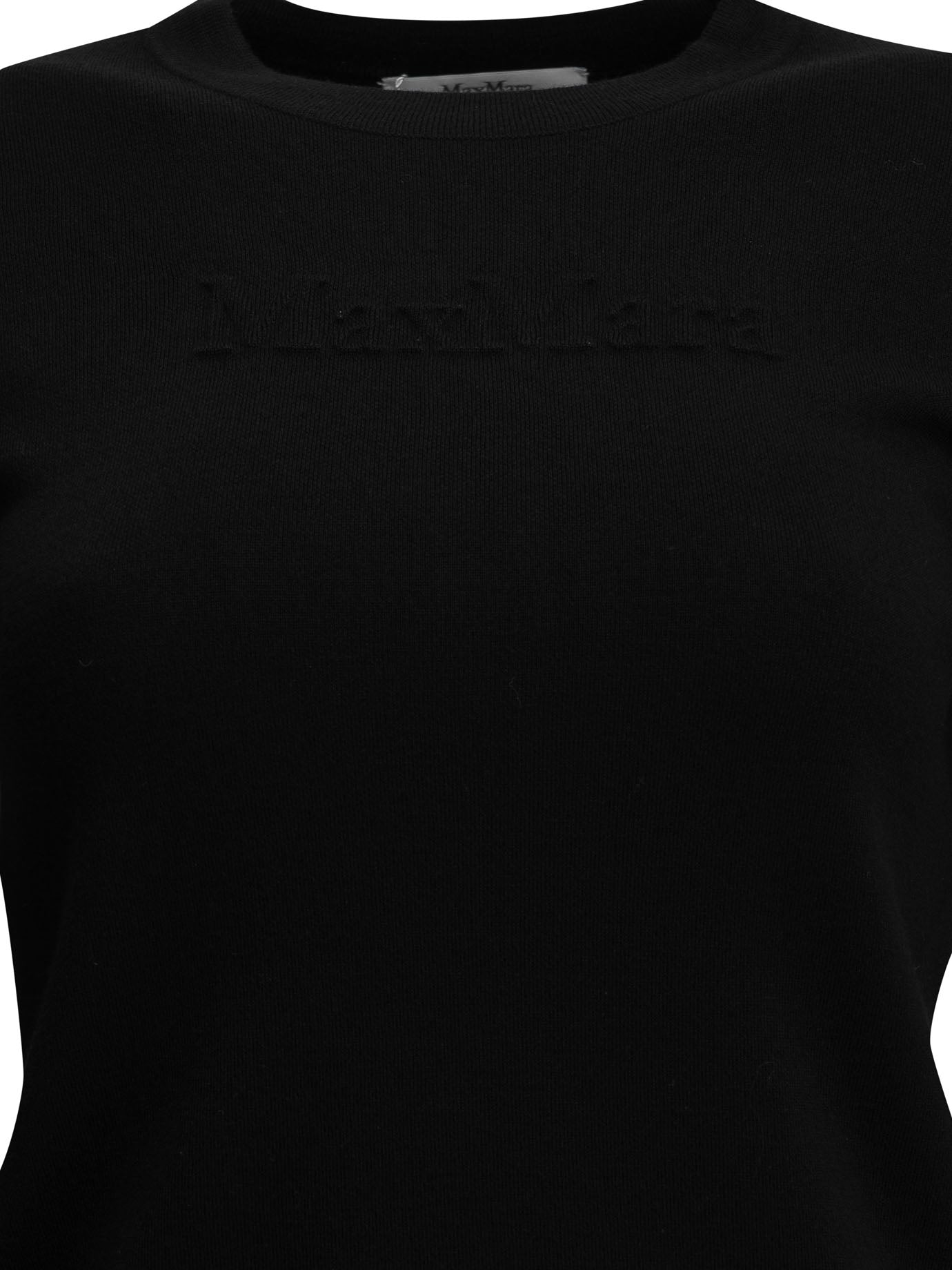 Max Mara Round-Neck T-Shirt Made Of Virgin Wool