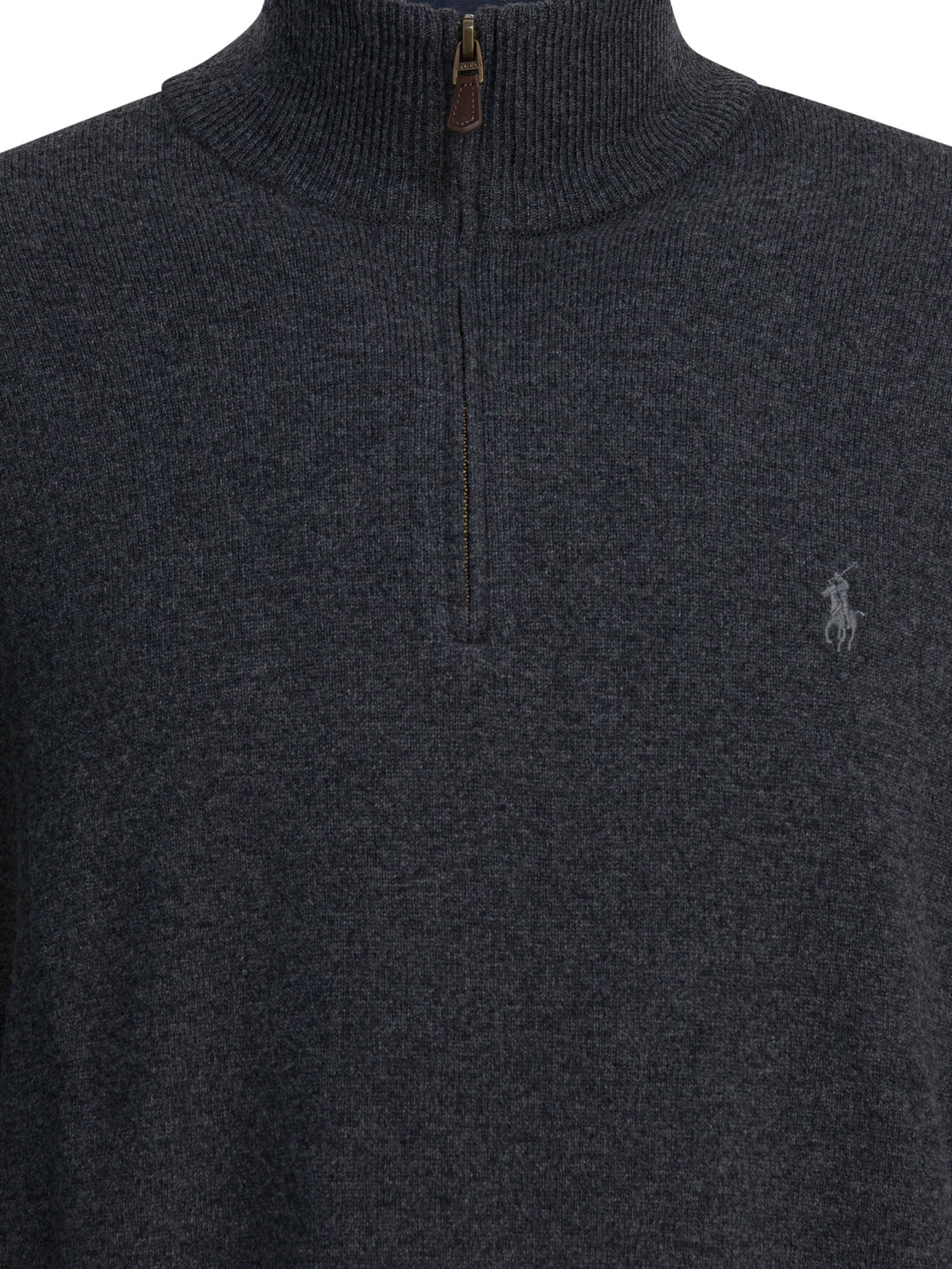 Polo Ralph Lauren Sweater With A Half-Zip And Logo