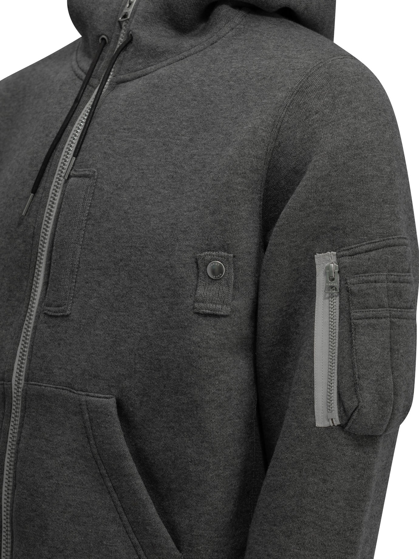Sacai Zip-Up Hooded Sweatshirt