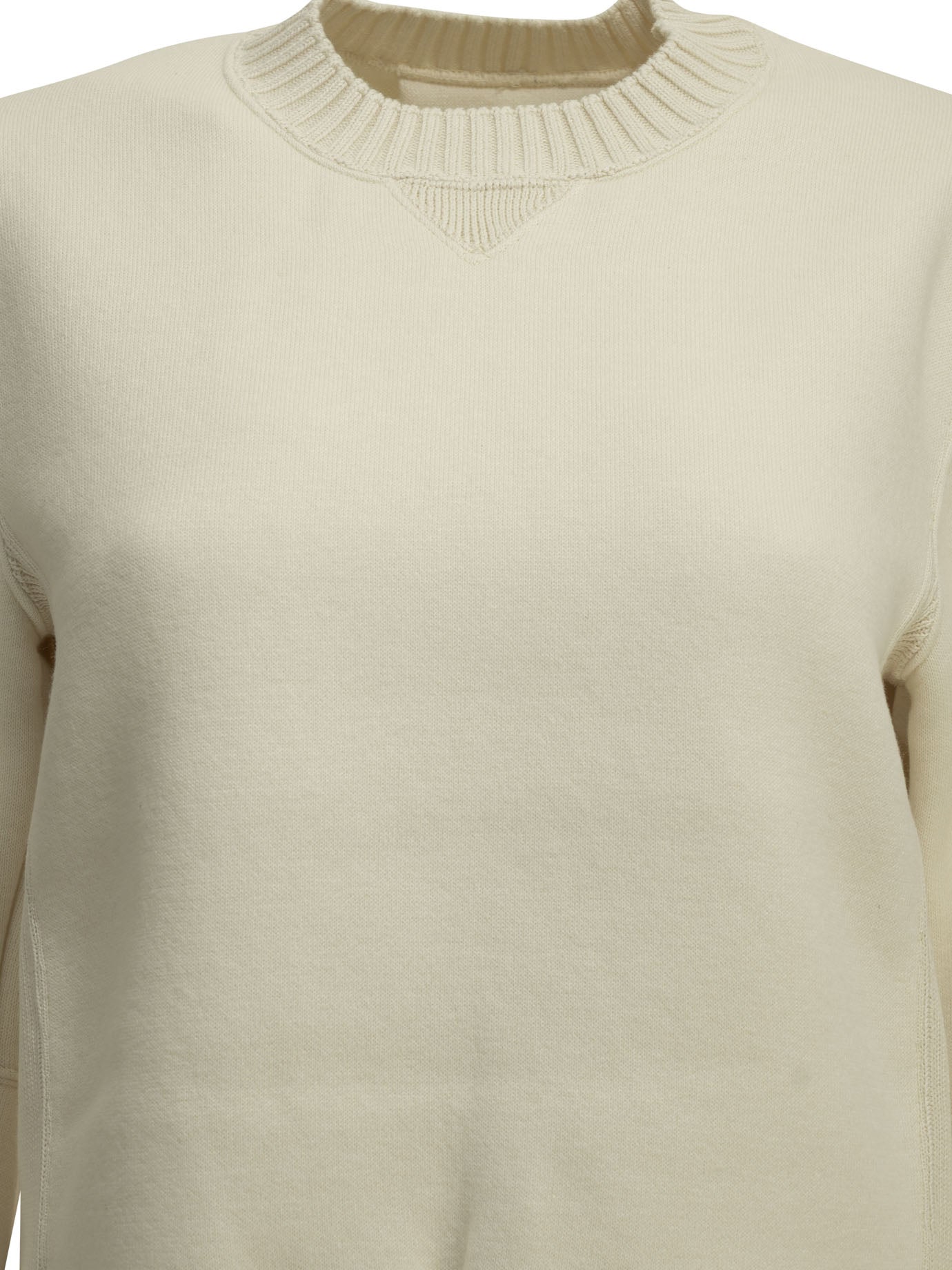 Sacai Crew-Neck Sweater Made Of A Cotton-Cashmere Blend