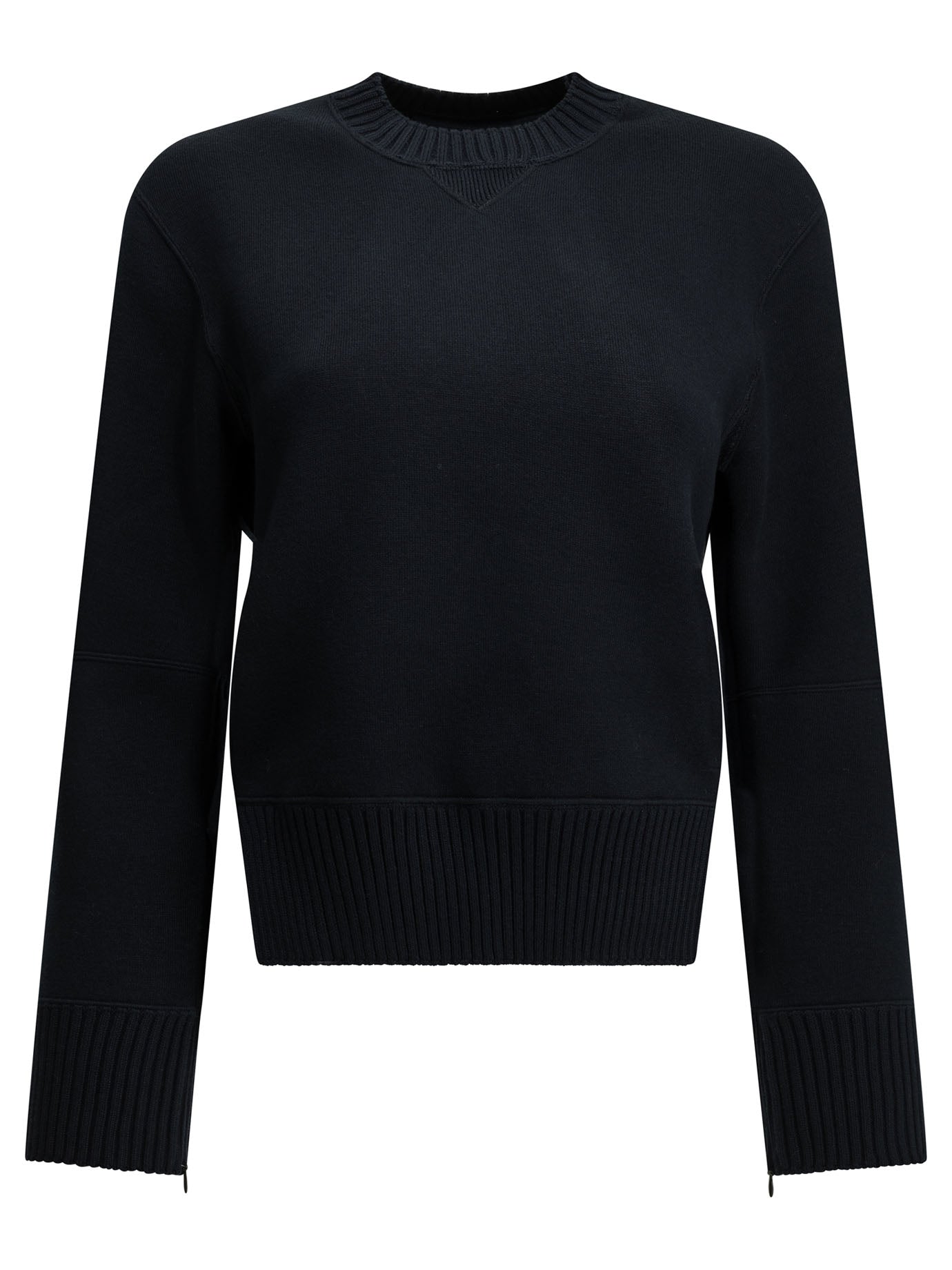 Sacai Crew-Neck Sweater Made Of A Cotton-Cashmere Blend