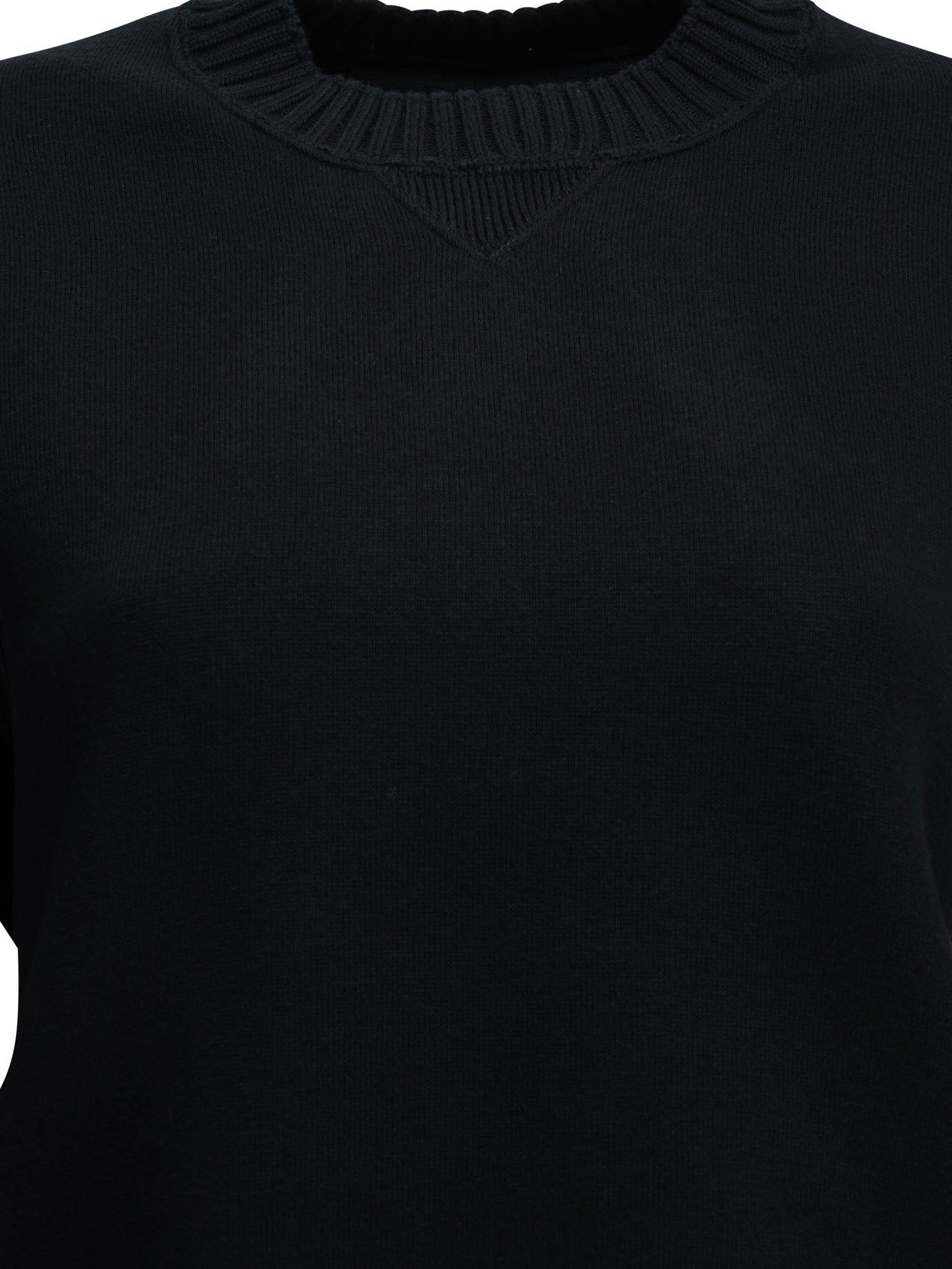 Sacai Crew-Neck Sweater Made Of A Cotton-Cashmere Blend