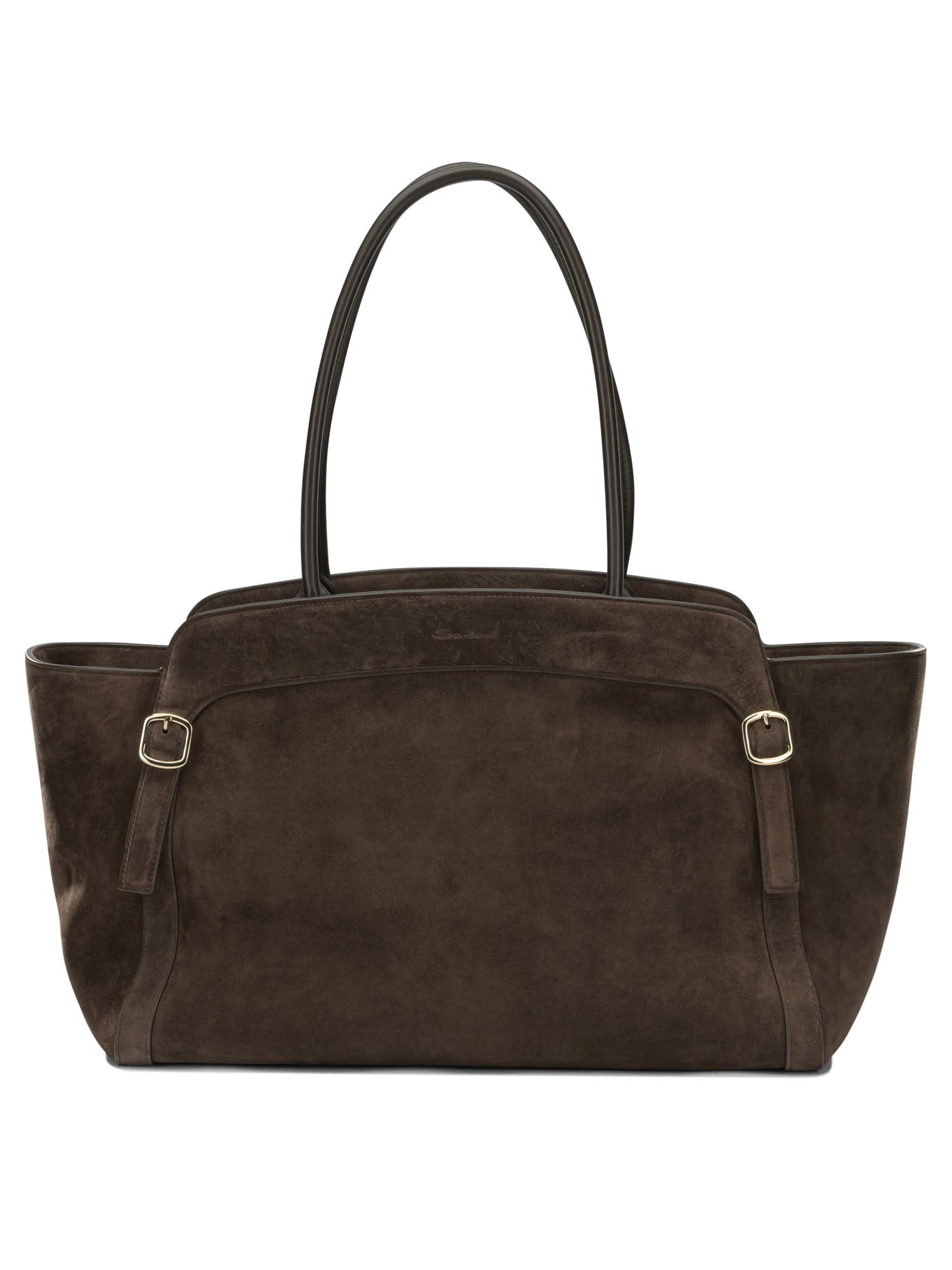 Santoni Double Buckle Medium Shoulder Bag