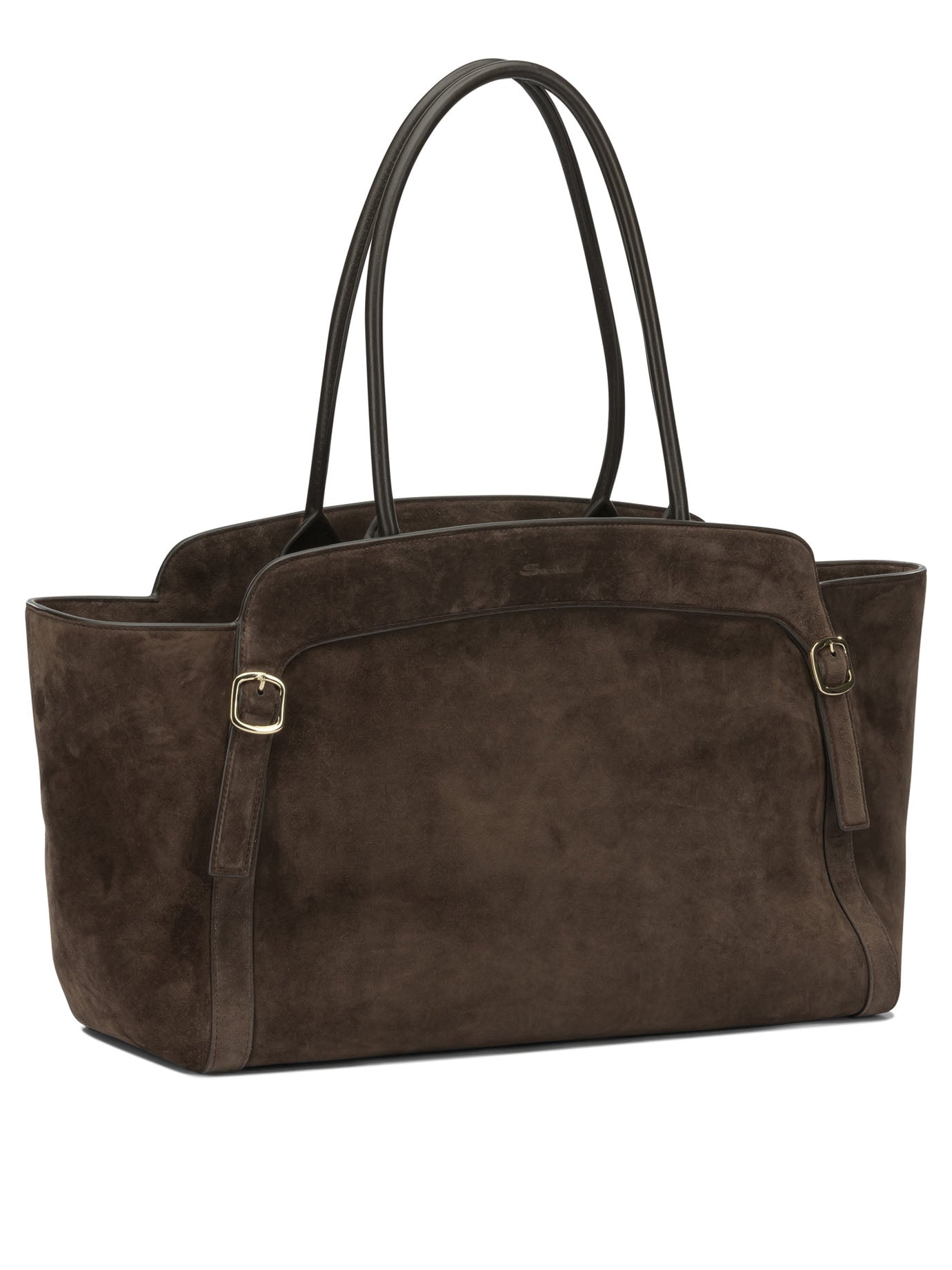 Santoni Double Buckle Medium Shoulder Bag