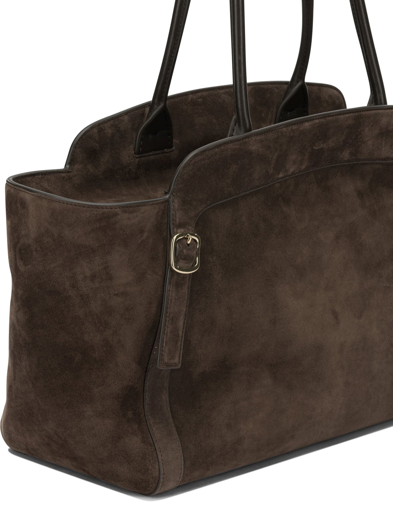 Santoni Double Buckle Medium Shoulder Bag