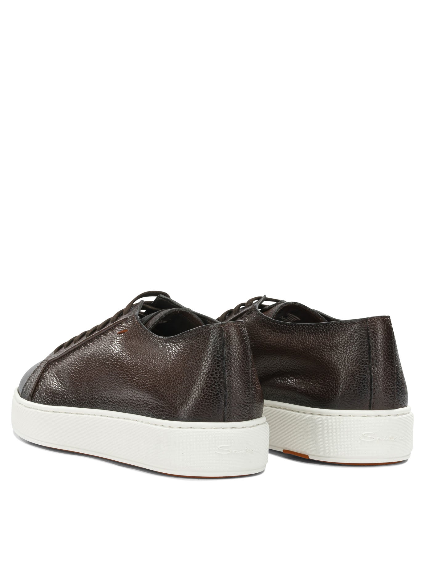 Santoni Low-Top Leather Sneakers